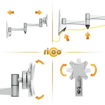 RICOO S1711 TV-Wandhalterung, (bis 32 Zoll, schwenkbar neigbar ausziehbar Monitor Halter universal VESA 100x100)