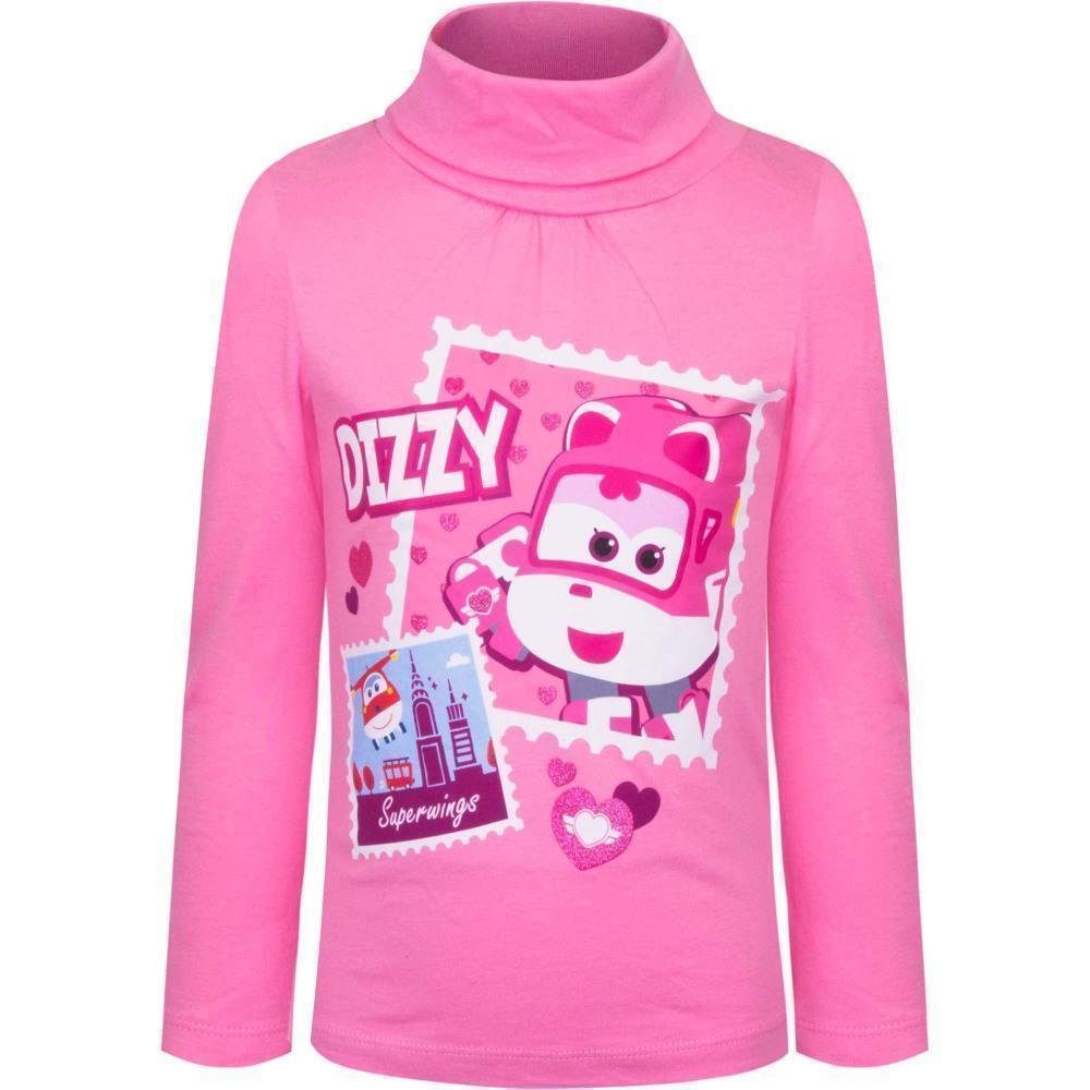 Sun City T-Shirt Super Wings - Langarm Shirt in den Größen 98 bis 116 rosa