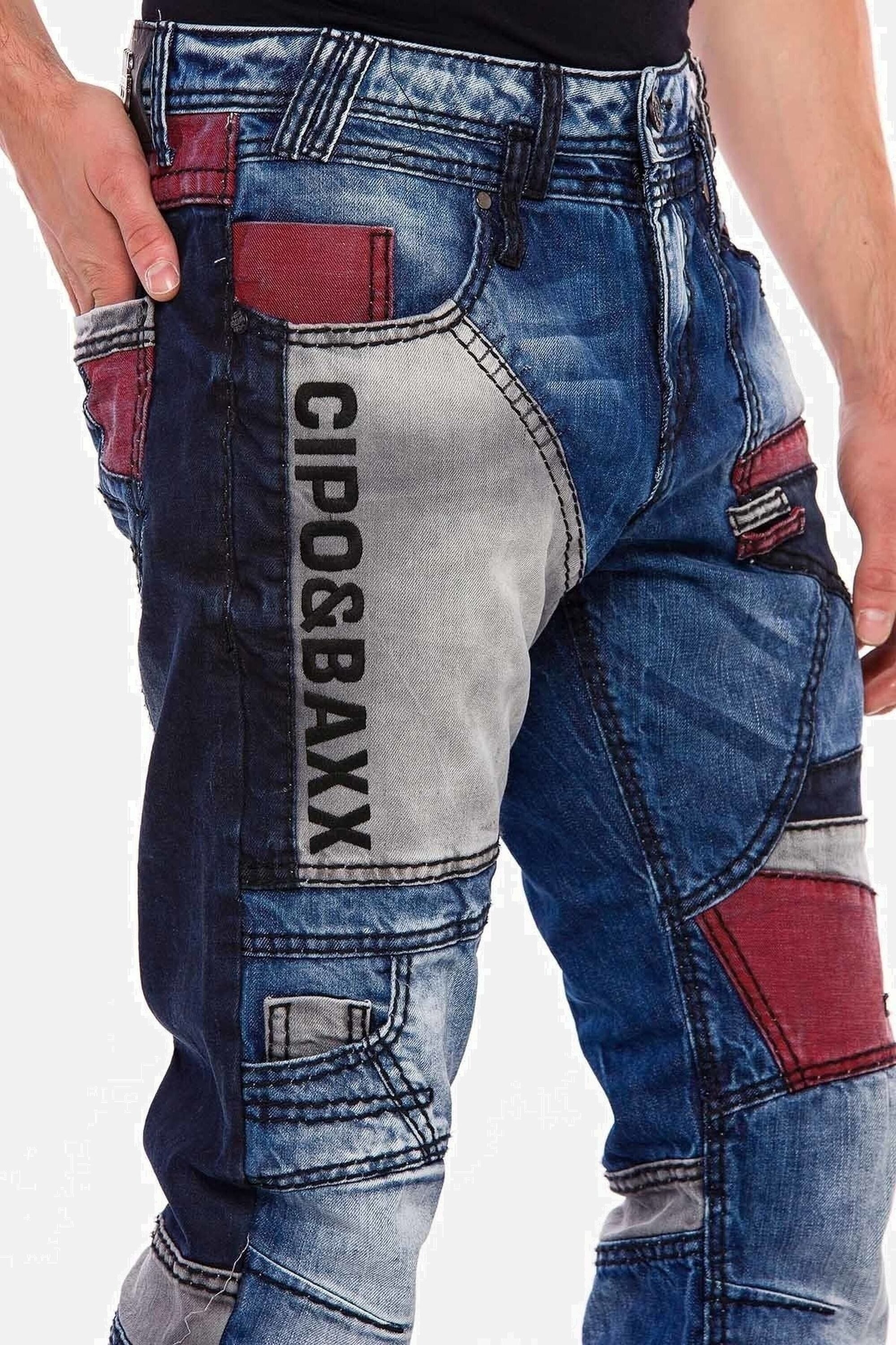 Cipo & Baxx Regular-fit-Jeans Jeans im extravaganten Design, CD574