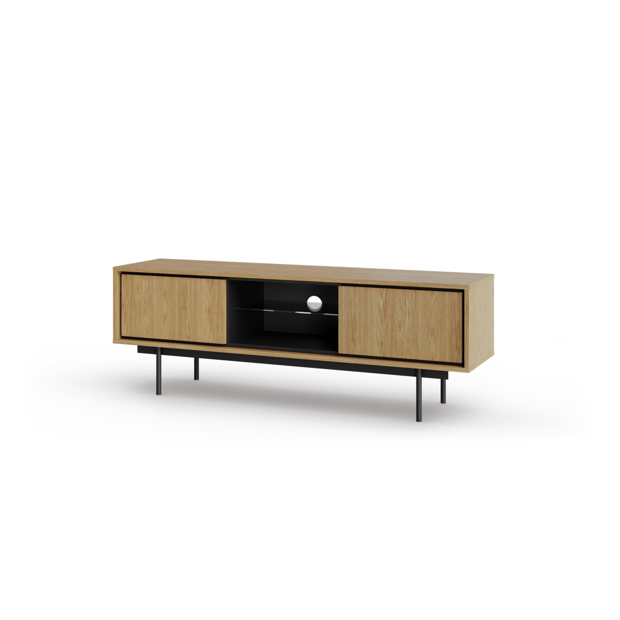 ROYAL24_MARKT TV-Schrank Delvaro Modernes TV-Lowboard mit Stahlgestell – Stilvoll und Geräumig (TV-Sideboard, 1-St., Premium - Delvaro) Luxus – Edel – Zeitlos
