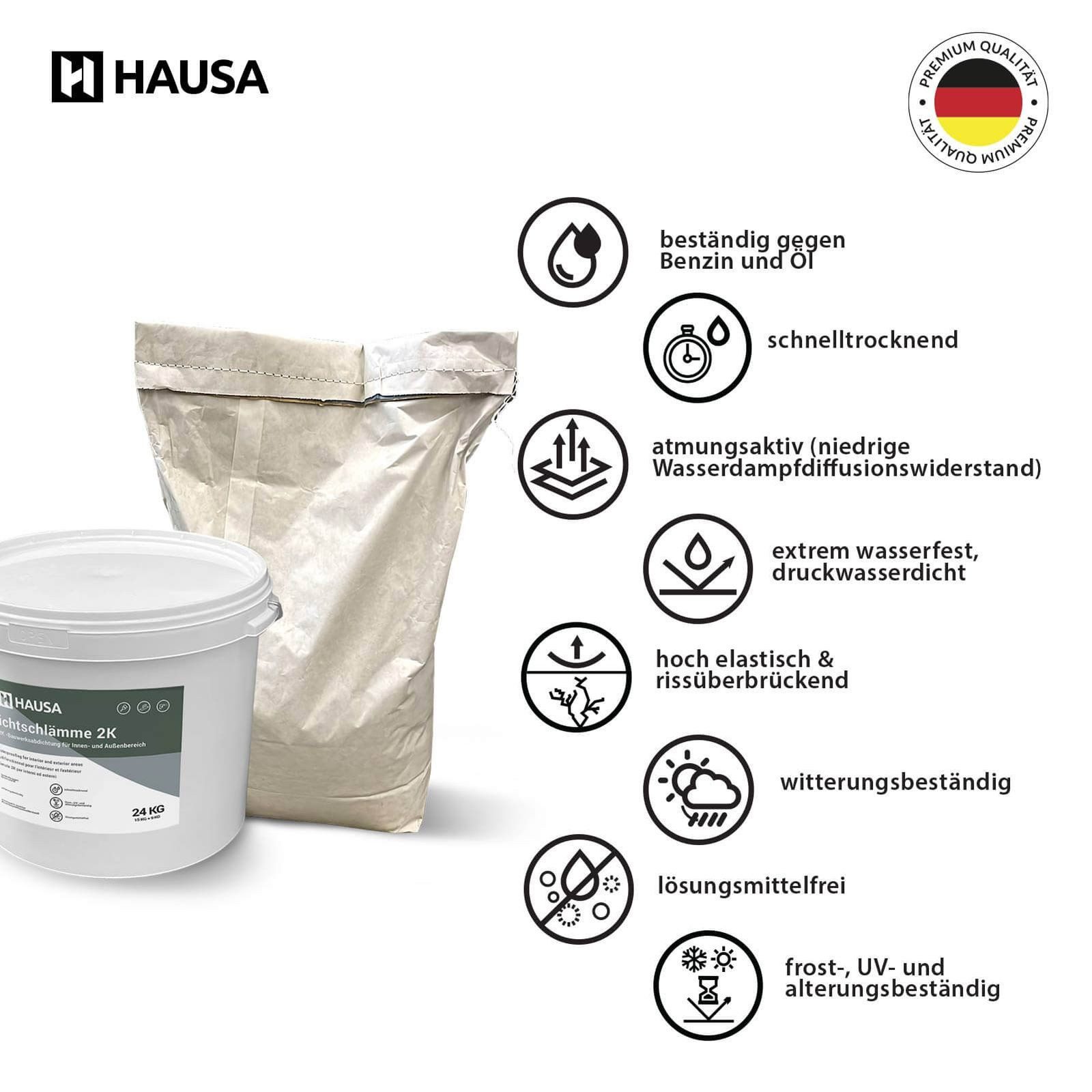 Hausa Dichtungskitt Dichtschlämme 2K Multi, elastische günstig online kaufen