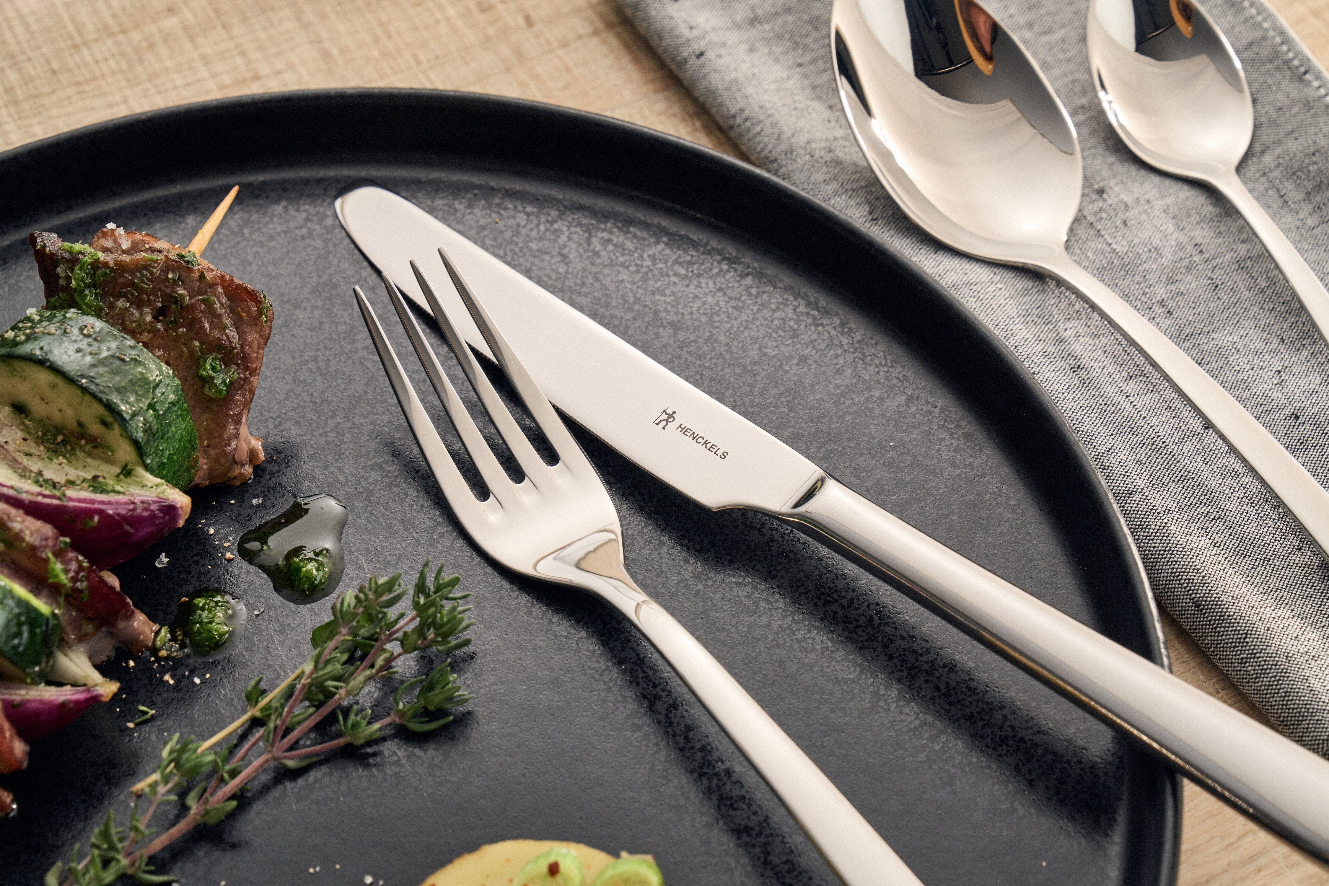 HENCKELS by ZWILLING Besteck-Set Serenity (60-tlg), 12 Personen, Edelstahl, 18/10 Edelstahl, Poliert, Spülmaschinengeeignet – Bild 4 von 4