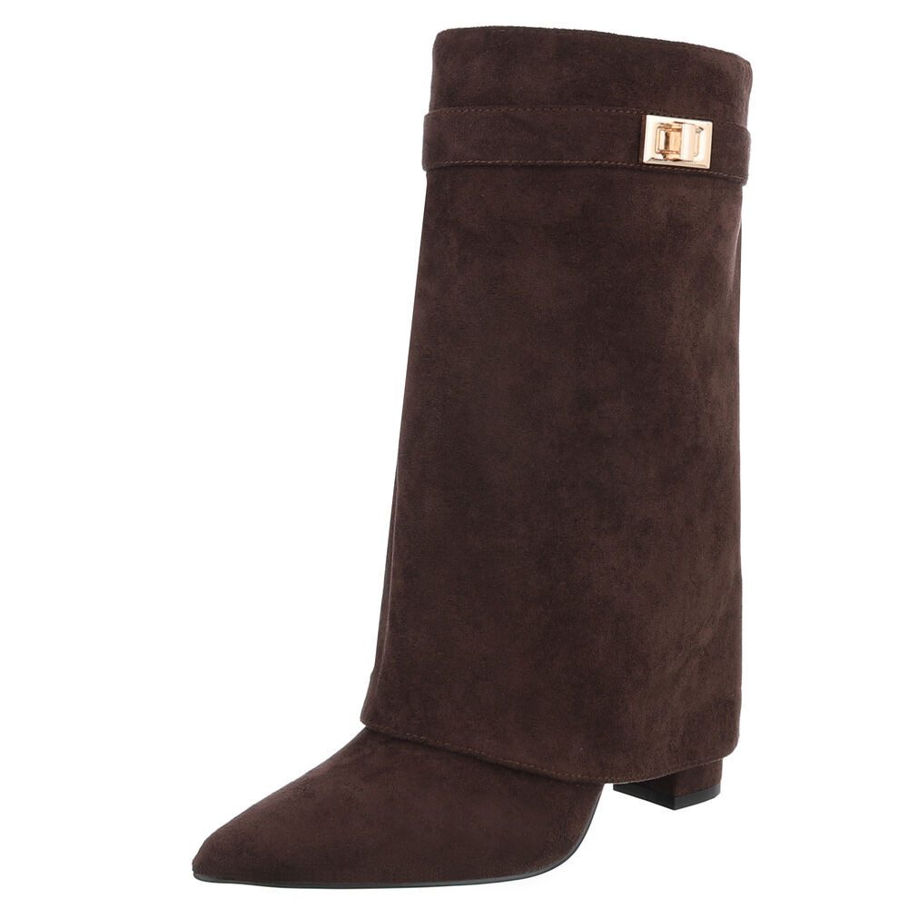 Ital-Design Modische Stiefeletten mit hohem Schaft für Damen High-Heel-Stie günstig online kaufen