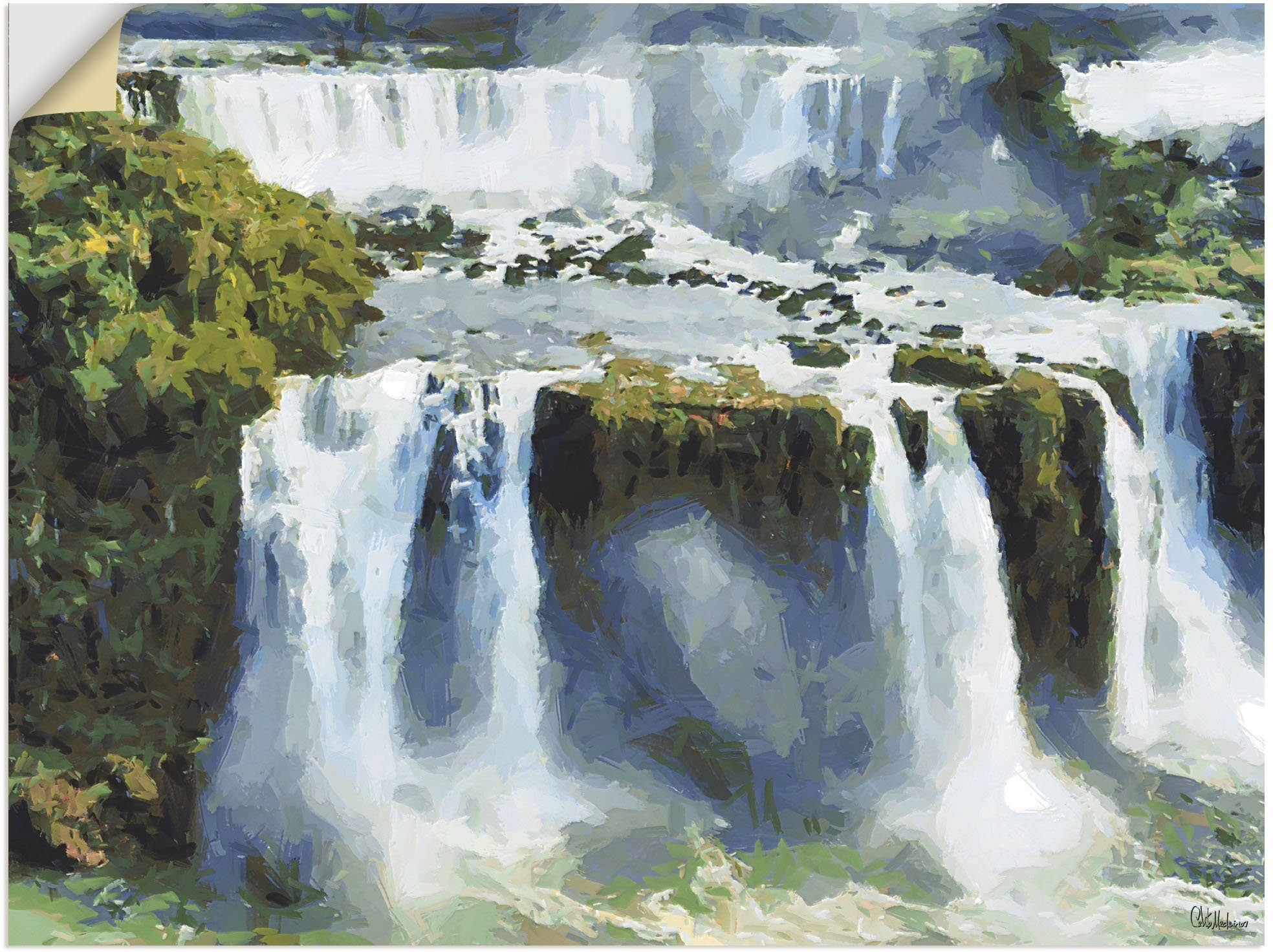 Artland Wandbild versch. IV, Größen Alubild, (1 Poster in Wandaufkleber Iguazu Wasserfälle Wasserfallbilder oder als Leinwandbild, St)