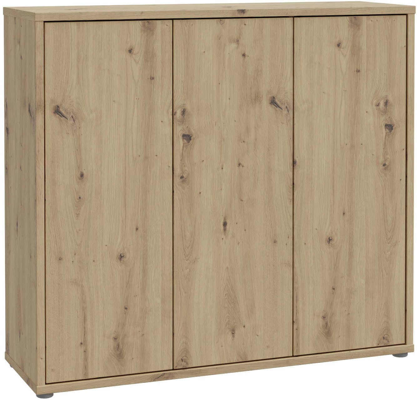 FORTE Schuhschrank Alice Springs, Schuhschrank, Platz für 20 Paar Schuhe, 3 Türen (B/H/T 109,2/99,1/34,9 cm) Stauraumschrank, Mehrzweckschrank, grifflose Front, Push to open