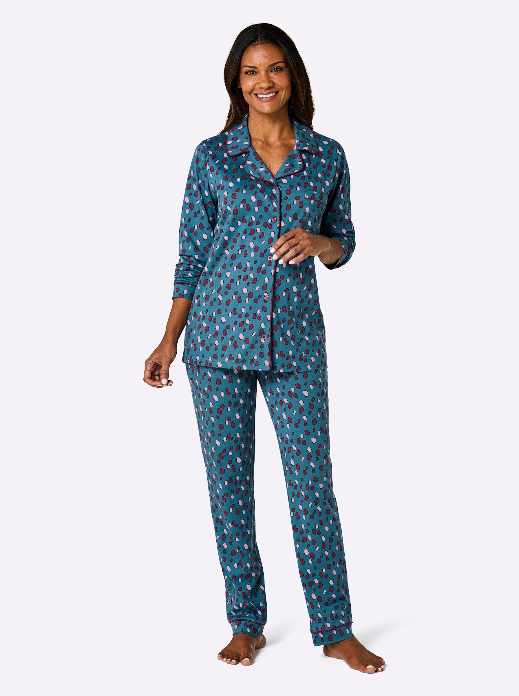 Witt Schlafanzug Pyjama Langarm günstig online kaufen