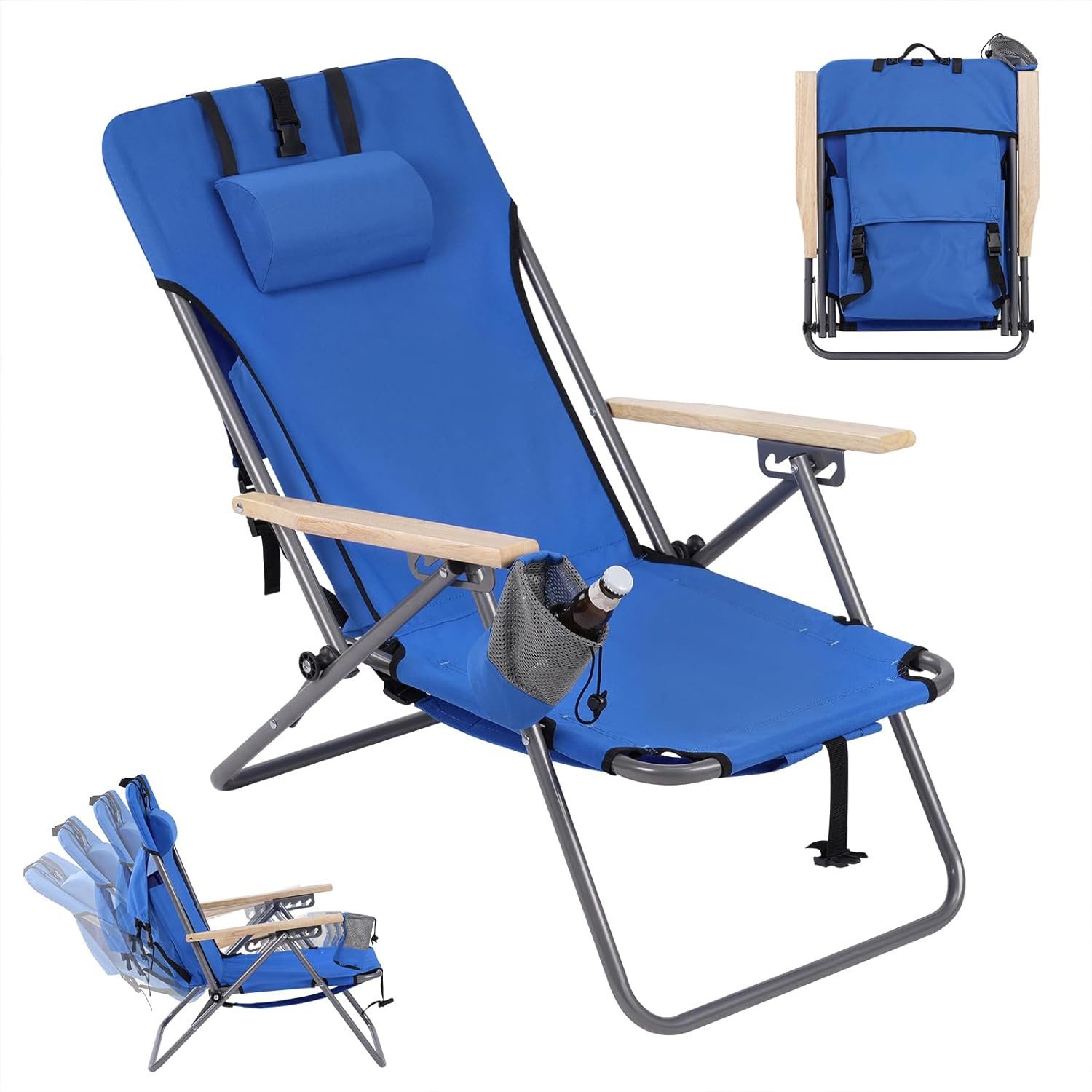Woltu Campingstuhl (1 St), faltbar, 4-stufig-Rückenlehne günstig online kaufen