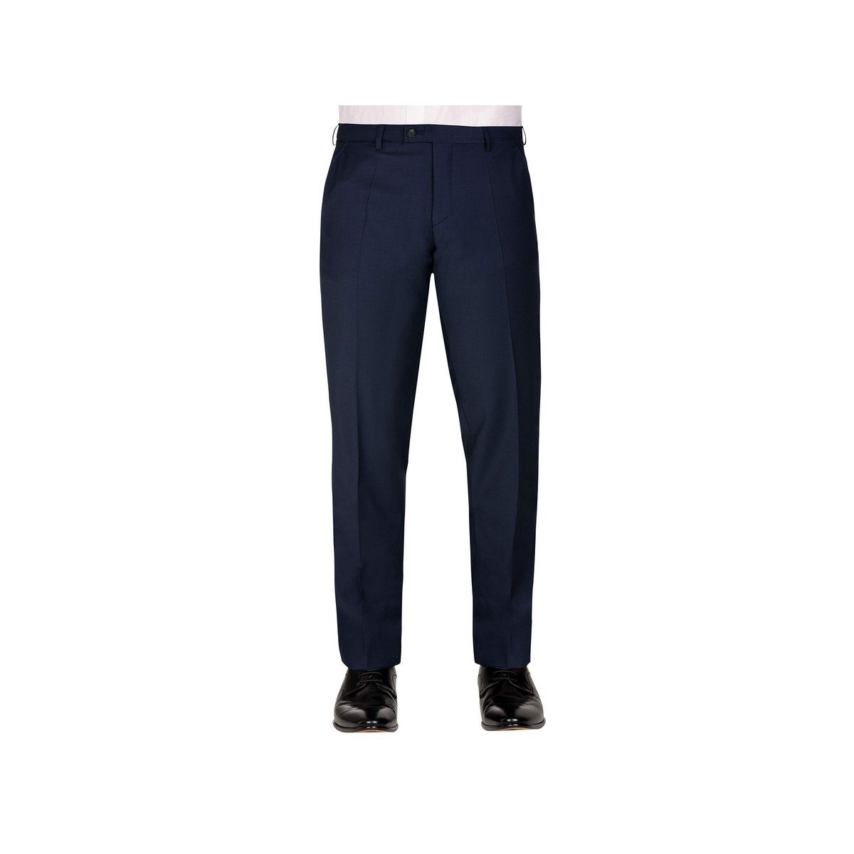 Angabe) regular blau Gross Carl (1-tlg., Anzughose navy keine fit