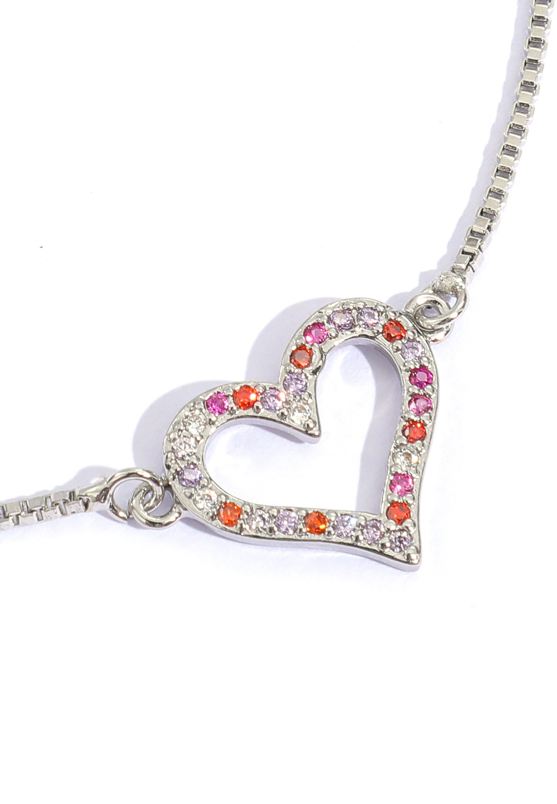 GOLDKLEIN Edelstahlarmband Edelstahl Funkelnde Liebe Schmuck Armkette, Damen, inkl. Geschenkbox