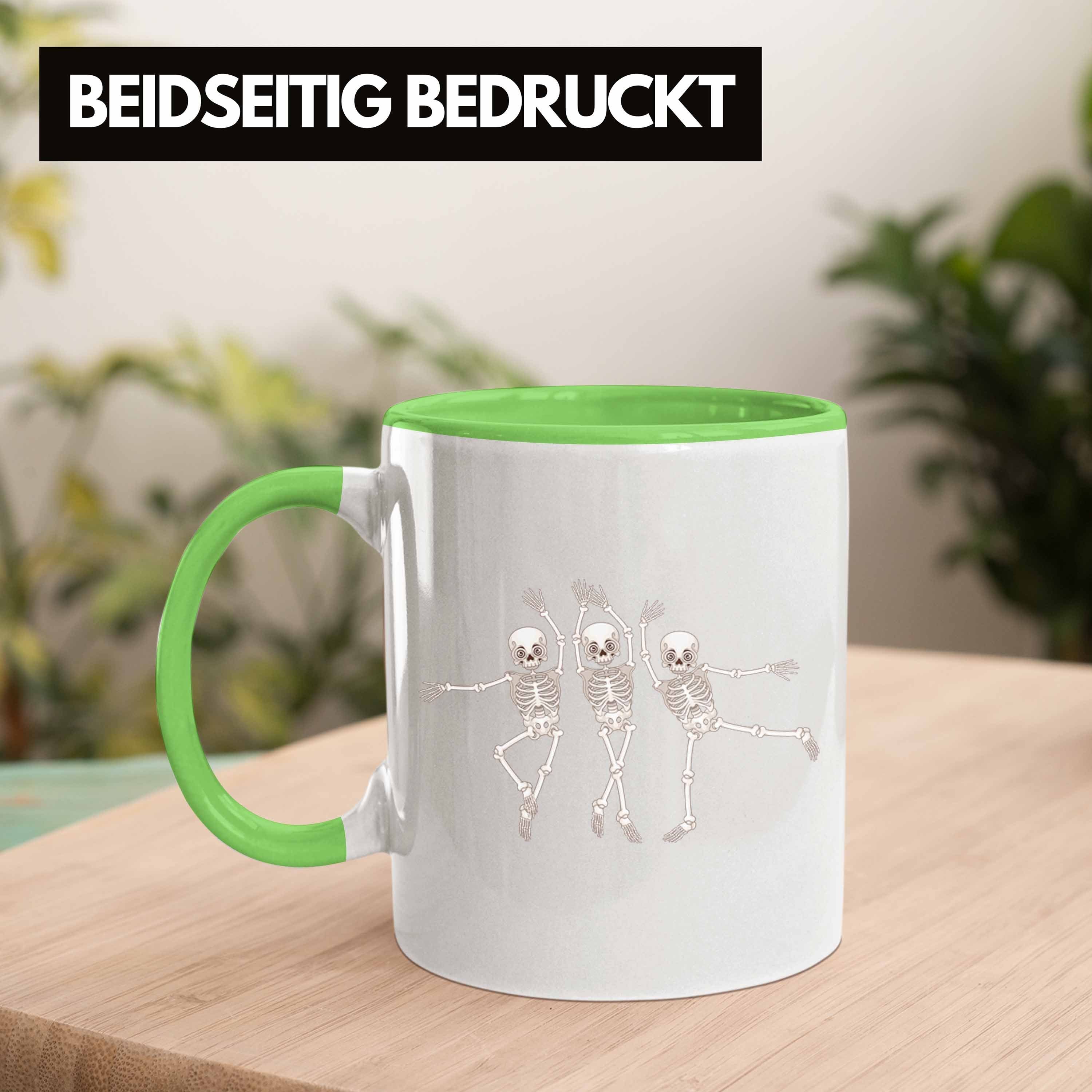 - Tanzen Tasse für Geschenkidee Grün Motiv Lustige Trendation mit Skelette Tanzbegeist Tasse
