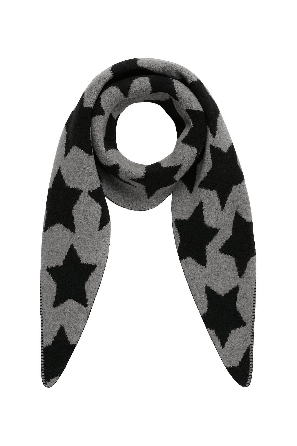 Faera Modeschal Flauschig mit Kontrastnaht, (1-St), 9428 in Grau günstig online kaufen