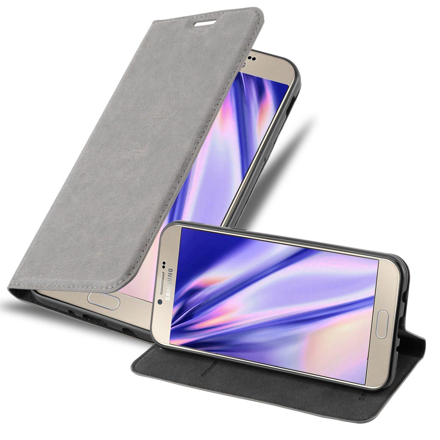 Cadorabo Handyhülle für Samsung Galaxy A8 2016 Hülle Samsung Galaxy A8 2016, Hülle Schutzhülle mit Standfunktion, Magnetverschluss und Kartenfach