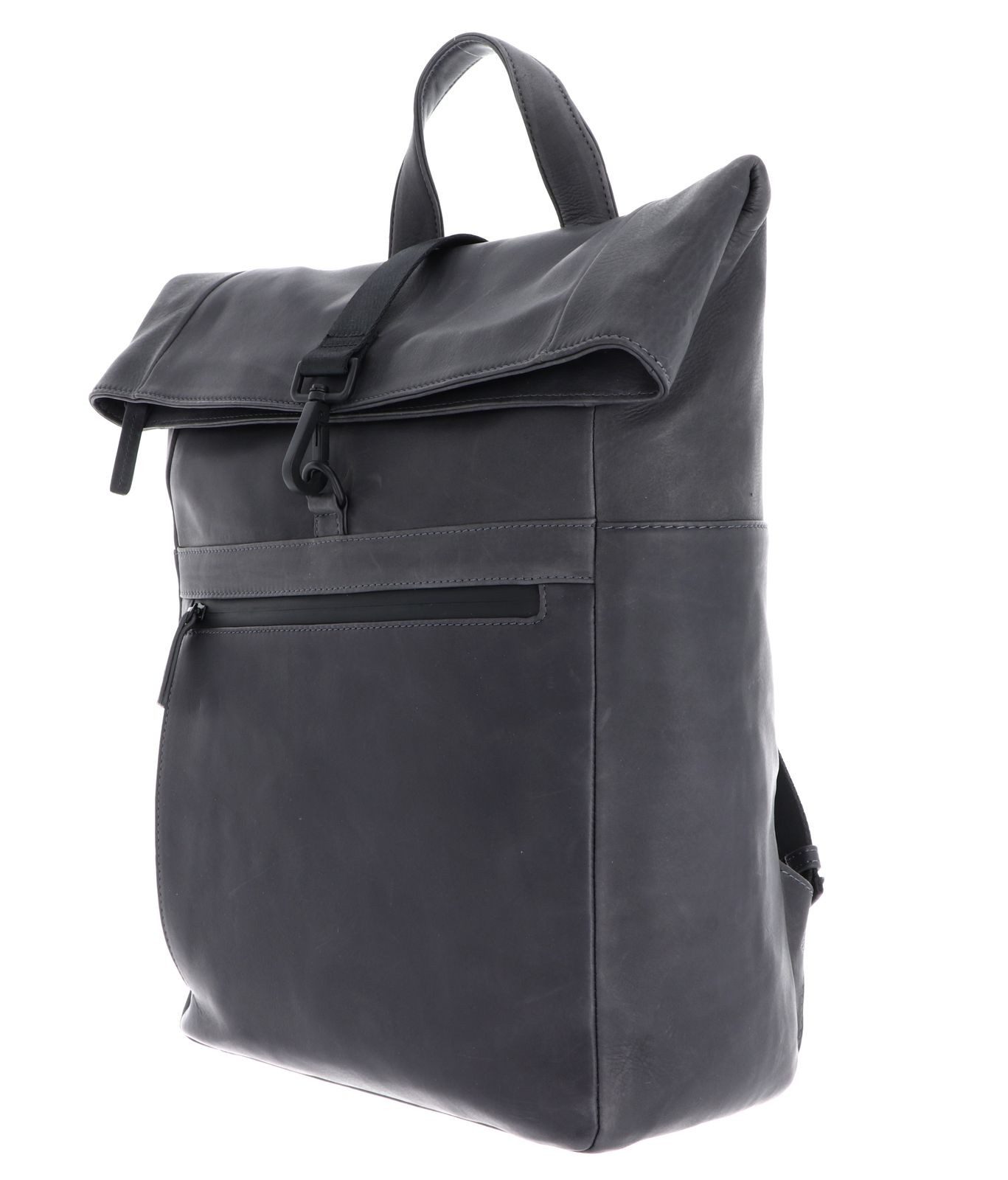 Leonhard Heyden Rucksack Rucksack Rolltop 6758 (Set, 2-tlg), aus echtem Rindsleder