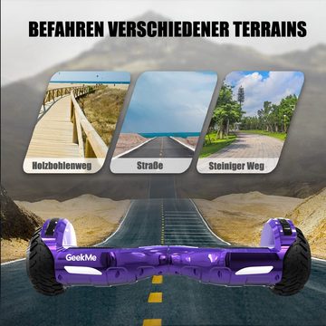 RCB Balance Scooter GEEKME Z5 series Hoverboard mit Dualmotor 300W mit Bluetooth-Player, 15,00 km/h, 6.5" Hoverboard mit LED-Leuchter max.Geschwindigkeit 15km/h