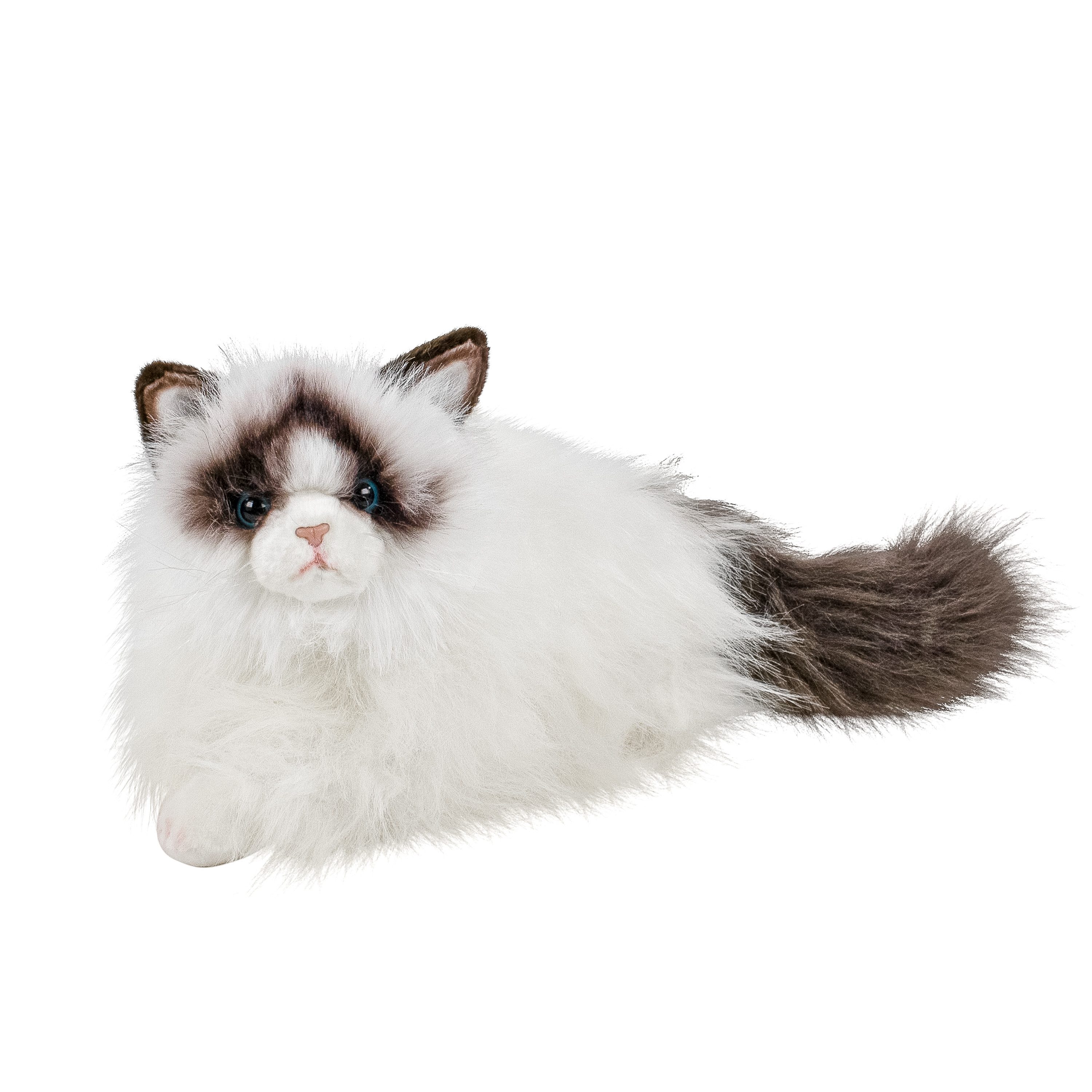 Teddys Rothenburg Kuscheltier Katze Ragdoll weiß/schwarz 35 cm Plüschkatze