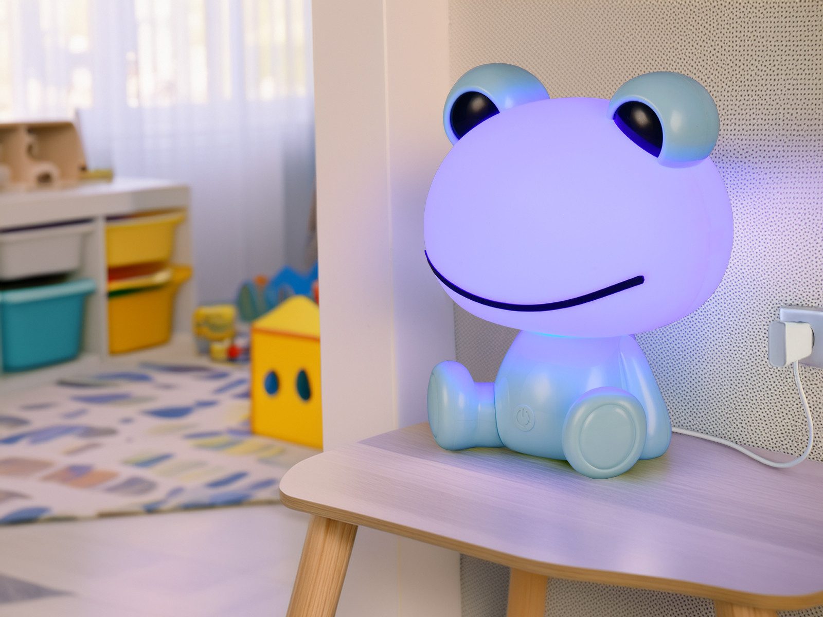 Reality Leuchten LED Nachttischlampe, Farbwechsel, LED fest integriert, Warmweiß, ausgefallene kleine USB Kinder-Lampe mit Touch Sensor, Höhe 24cm