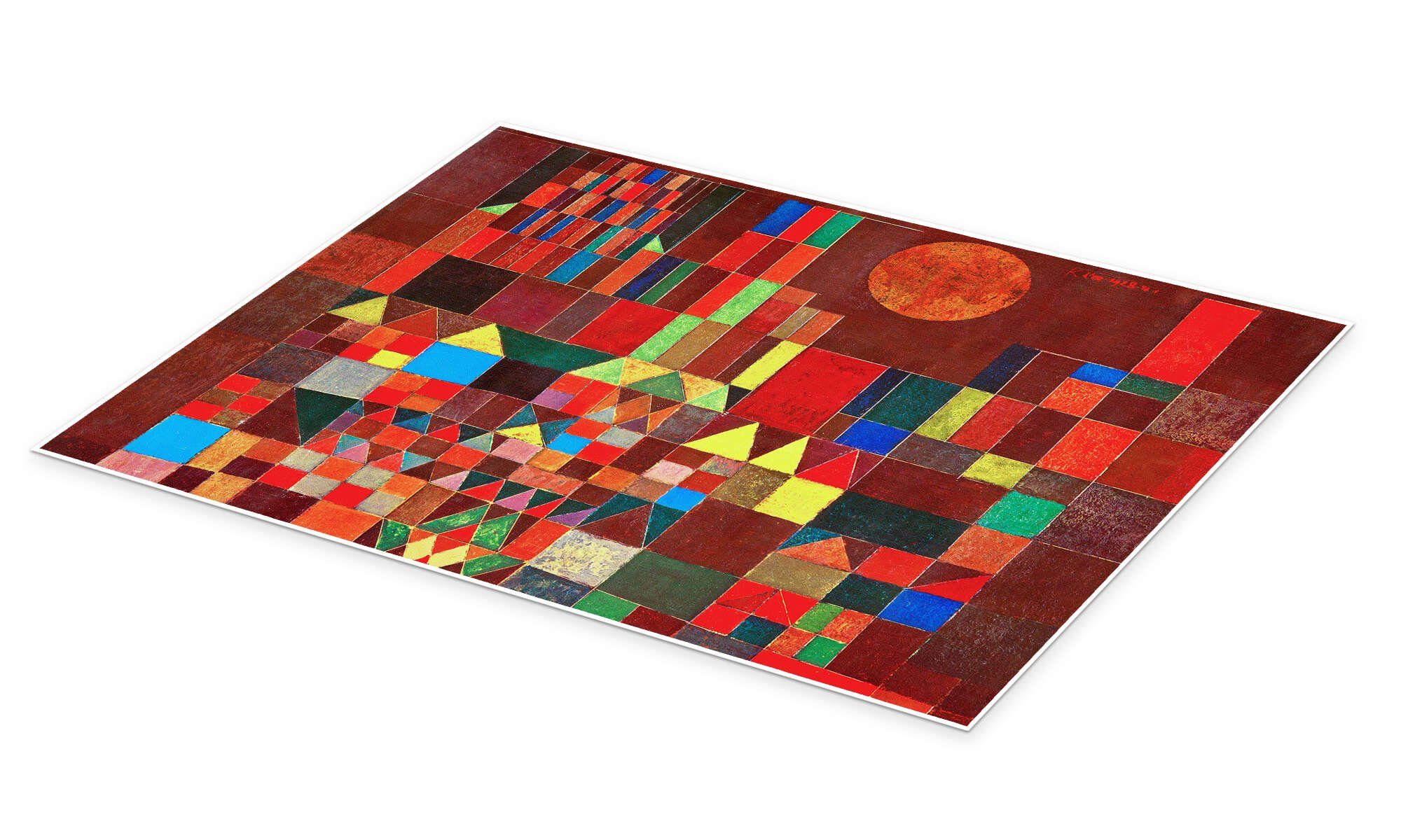 Posterlounge Wandbild Burg und Sonne, Paul Klee, erhältlich als Poster, Leinwandbild, Wandsticker oder Acrylglasbild