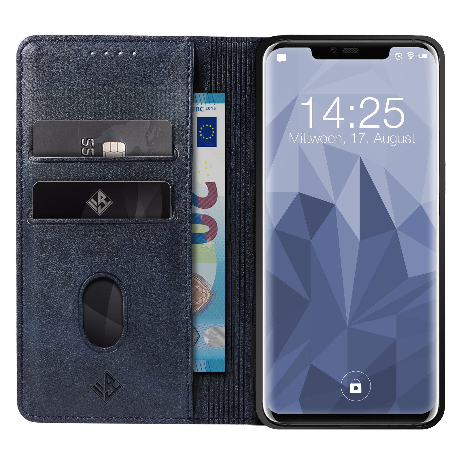 Tec-Expert Handyhülle Tasche Hülle für Huawei Mate 20 Pro 6.39 Zoll, 6.39 ", Cover Klapphülle Case mit Kartenfach Fliphülle aufstellbar