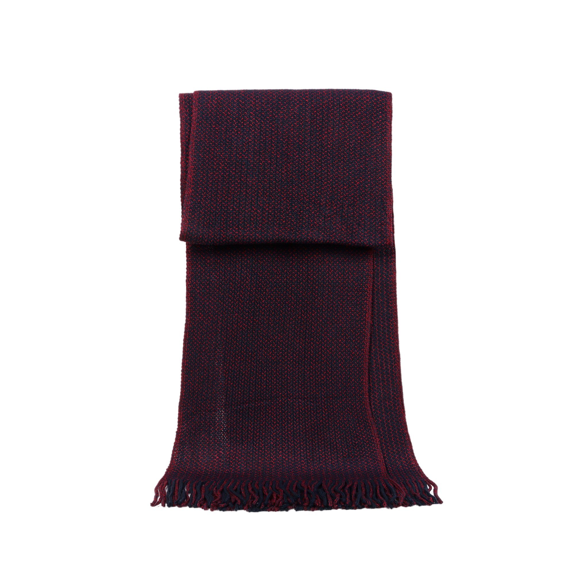 ZEBRO Strickschal Schal, Fransen rot | Strickschals