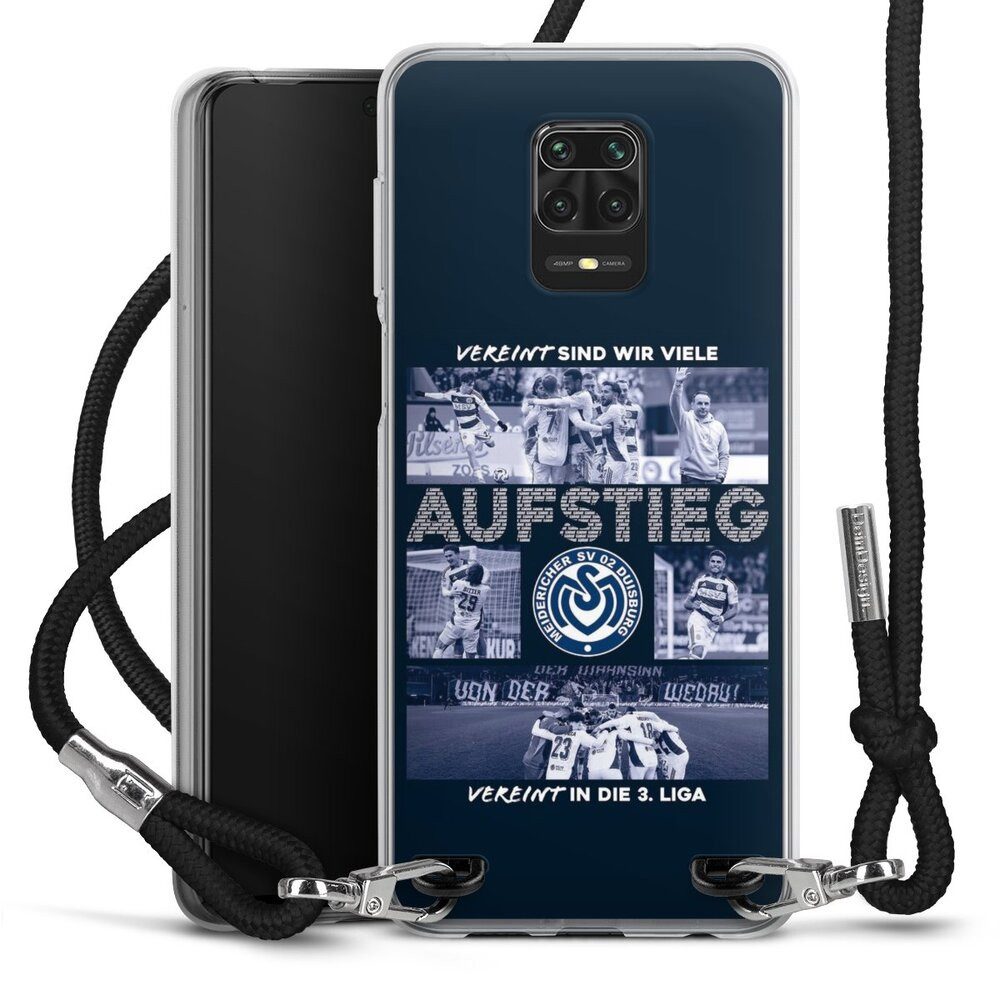 DeinDesign Handyhülle MSV Duisburg Aufstieg Offizielles Lizenzprodukt, Xiaomi Redmi Note 9s Handykette Hülle mit Band Case zum Umhängen