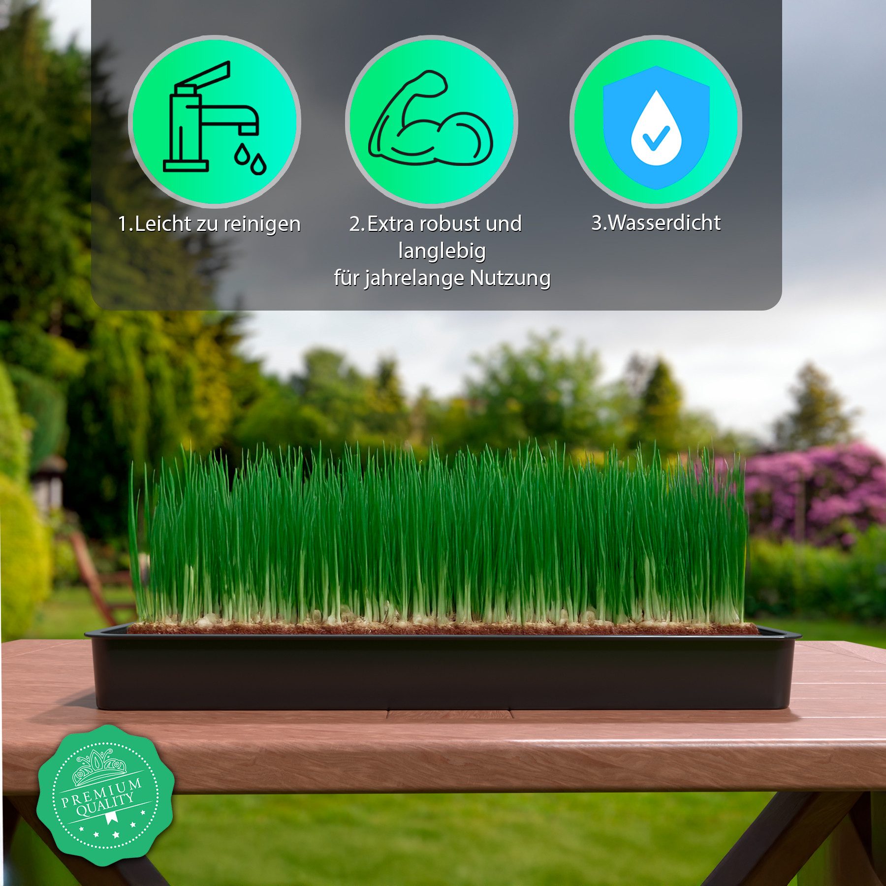 BigDean Pflanzschale 60x60x7 2 Stück hochwertige Kunststoff Wanne Allzweckw günstig online kaufen