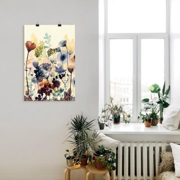 Artland Wandbild Sonnengetrocknete Blüten I, Blumenwiese (1 St), als Alubild, Outdoorbild, Leinwandbild, Poster, Wandaufkleber