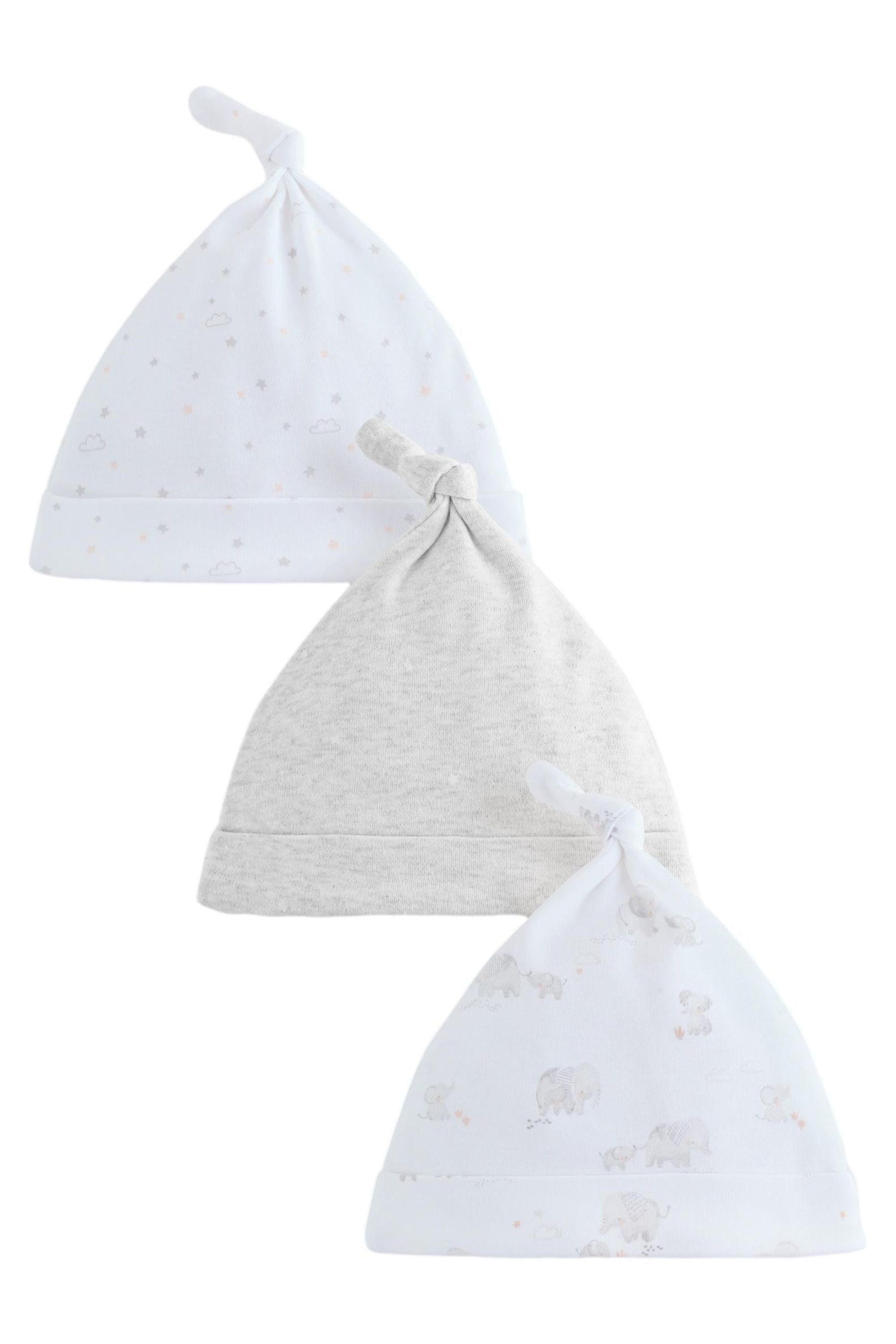 Next Erstlingsmütze Baby Knotenmütze im 3er-Pack (3-St)