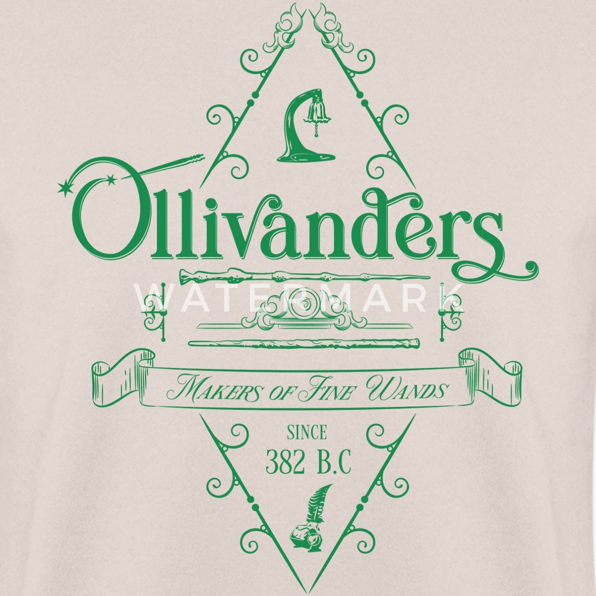 Spreadshirt Sweatshirt Harry Potter Ollivanders Geschäft Grünes Logo Unisex Pullover (1-tlg)
