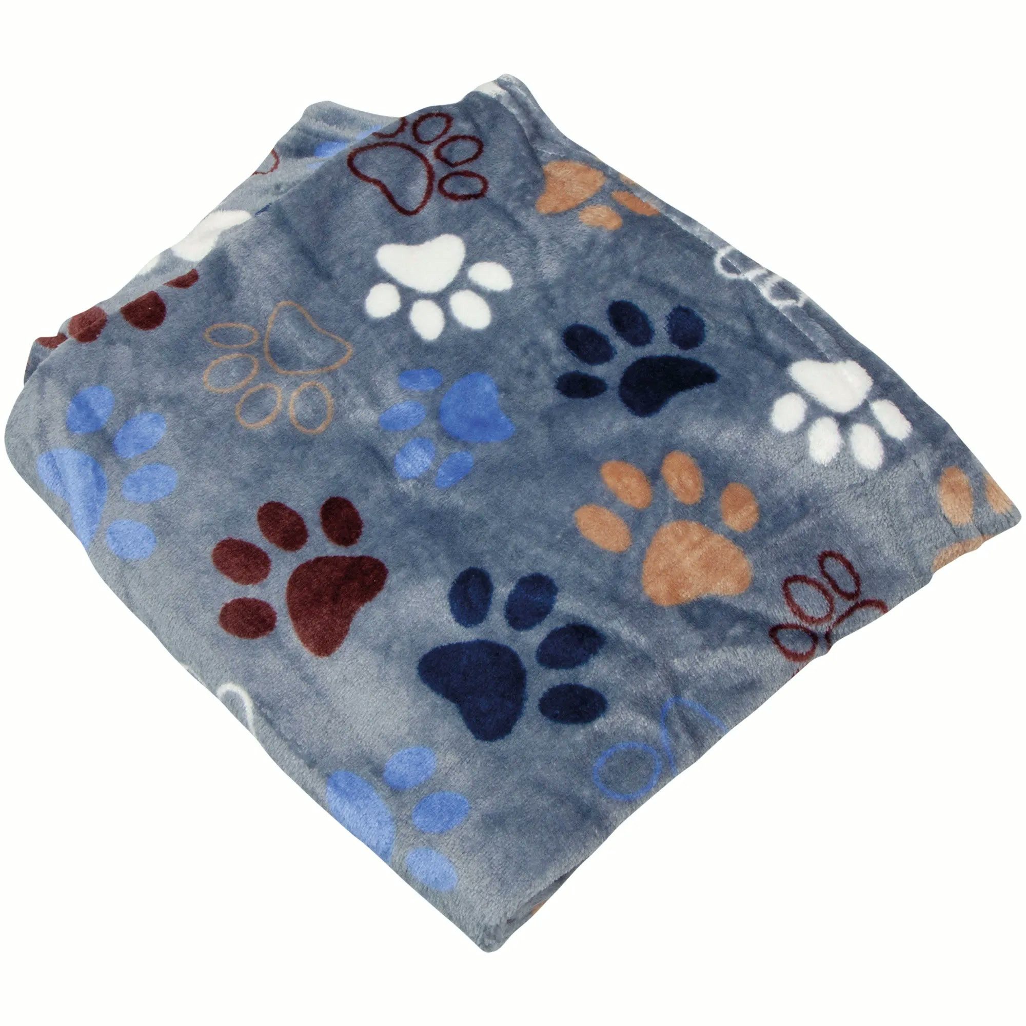 Nobby Tierdecke Hundedecke Lissi mit Pfotenmotiv, Polyester, als Liegedecke oder als weiche Einlage