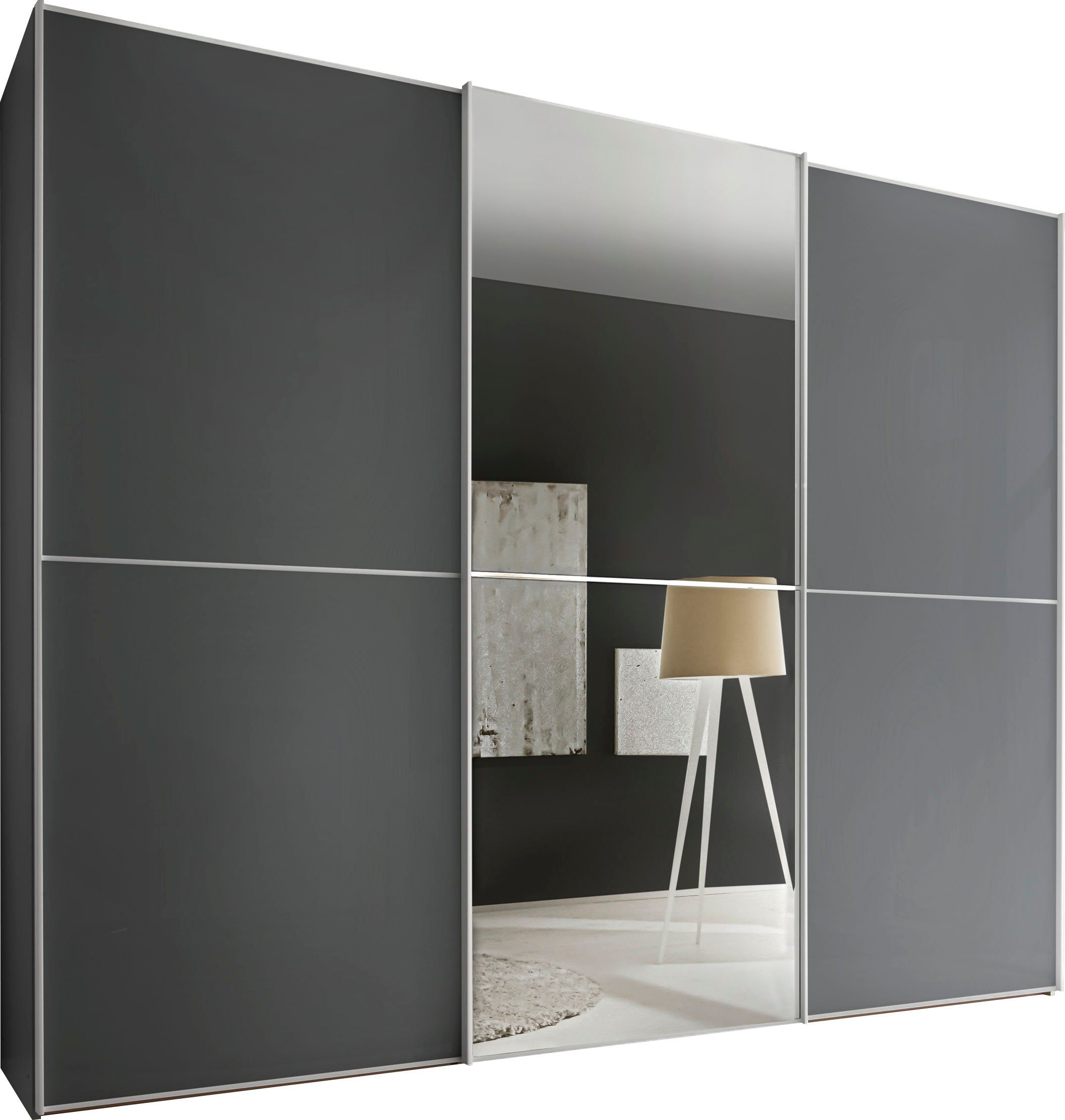 STAUD Schwebetürenschrank Sinfonie Plus, edles Design in hochwertiger Qualität, Made in Germany Mit Spiegeltüre und vier verschiedenen Ausstattungsvarianten