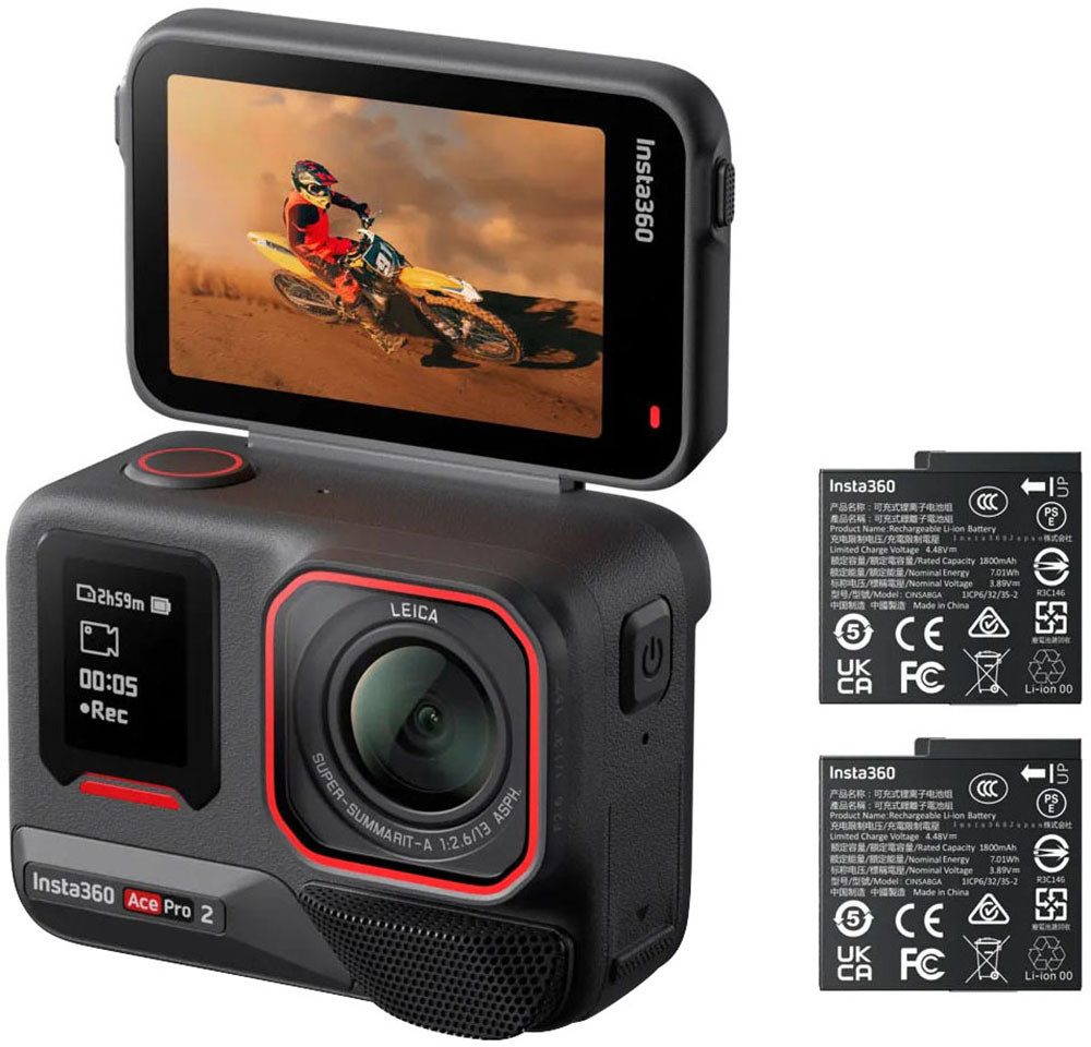 Insta360 Ace Pro 2 Dual Battery Bundle Action Cam (8K, WLAN (Wi-Fi), Bluetooth)