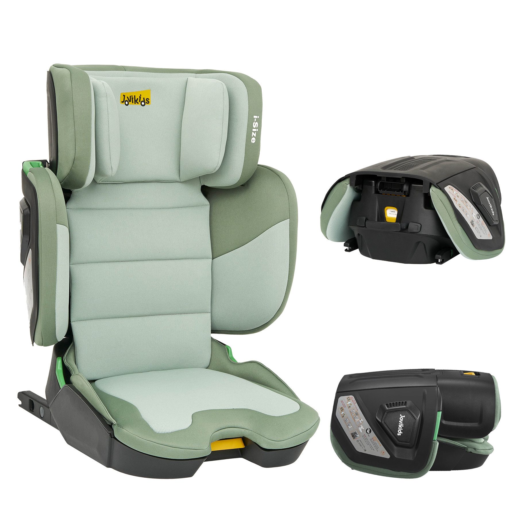 Jovikids Autokindersitz Faltbar Kindersitz mit ISOFIX, mit Rückenlehne, ab: 3Jahre, bis: 12 Jahre, ab: 100 cm, bis: 150 cm, Geeignet für Reisen