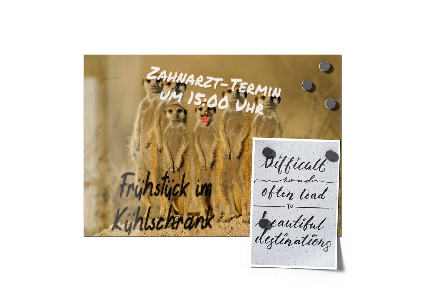 Thumbnail - DEQORI Magnetfolie 'Wachsame Freunde', beschreibbar universal Magnetmatte magnetisch Folie Planer Kalender