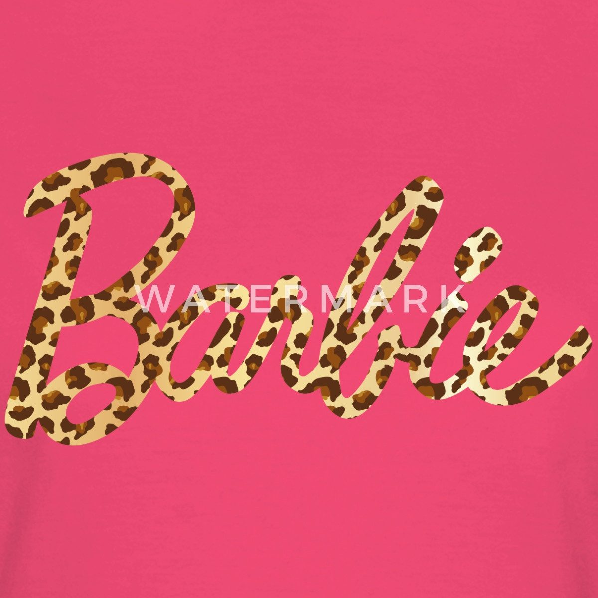 Spreadshirt T-Shirt Barbie Leo-Print Logo Frauen günstig online kaufen