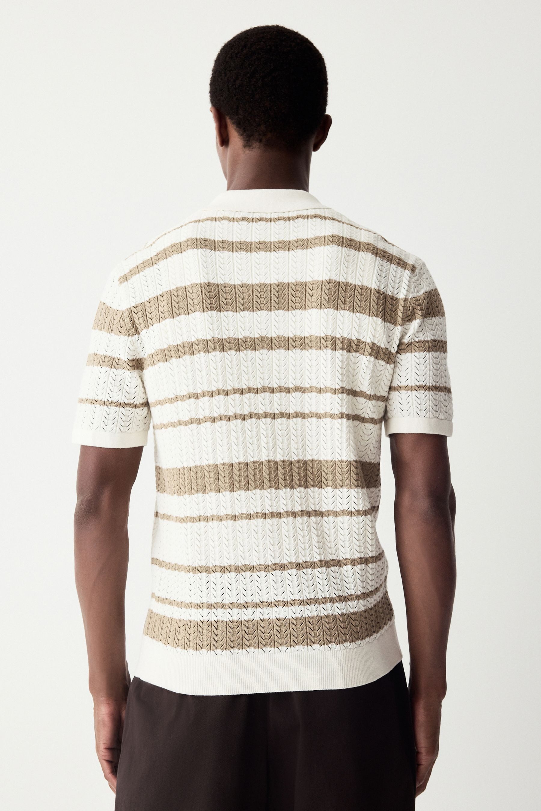 Next Kurzarmhemd Relaxed Fit Kurzarm-Hemd, Streifen, günstig online kaufen