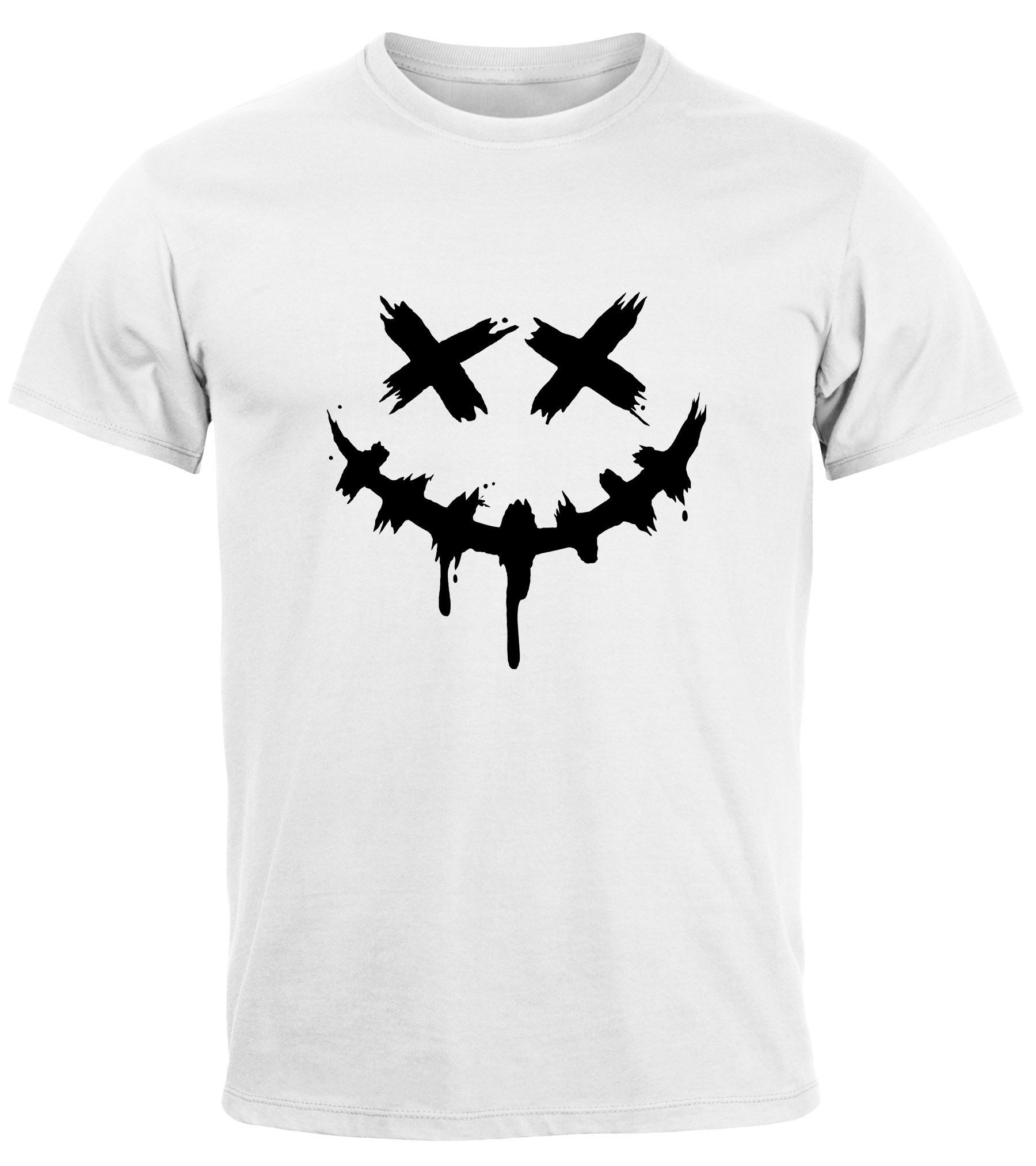 Print-Shirt Herren T-Shirt Bedruckt Techwear Fashion Streetstyle Smiling Face