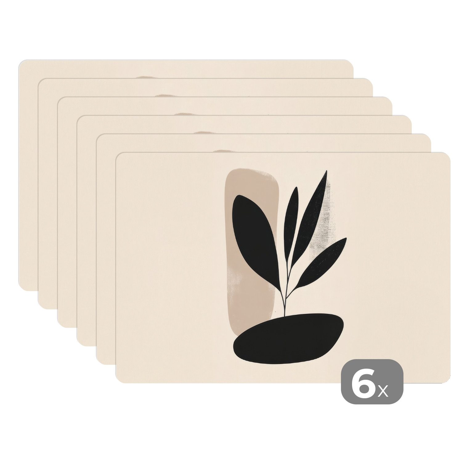 MuchoWow Platzset Pflanze - Beige - günstig online kaufen