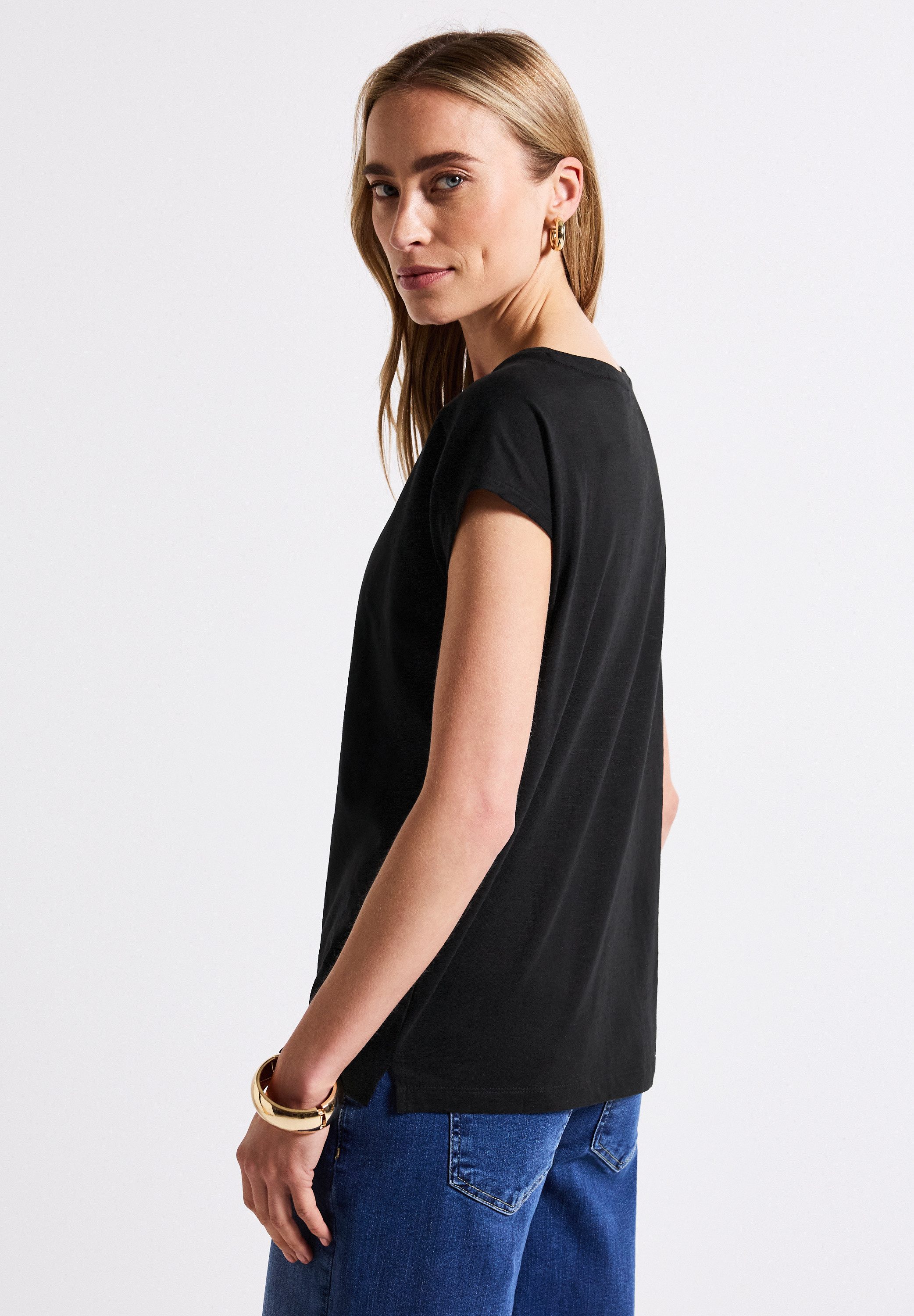 STREET ONE T-Shirt mit Schlitz am günstig online kaufen