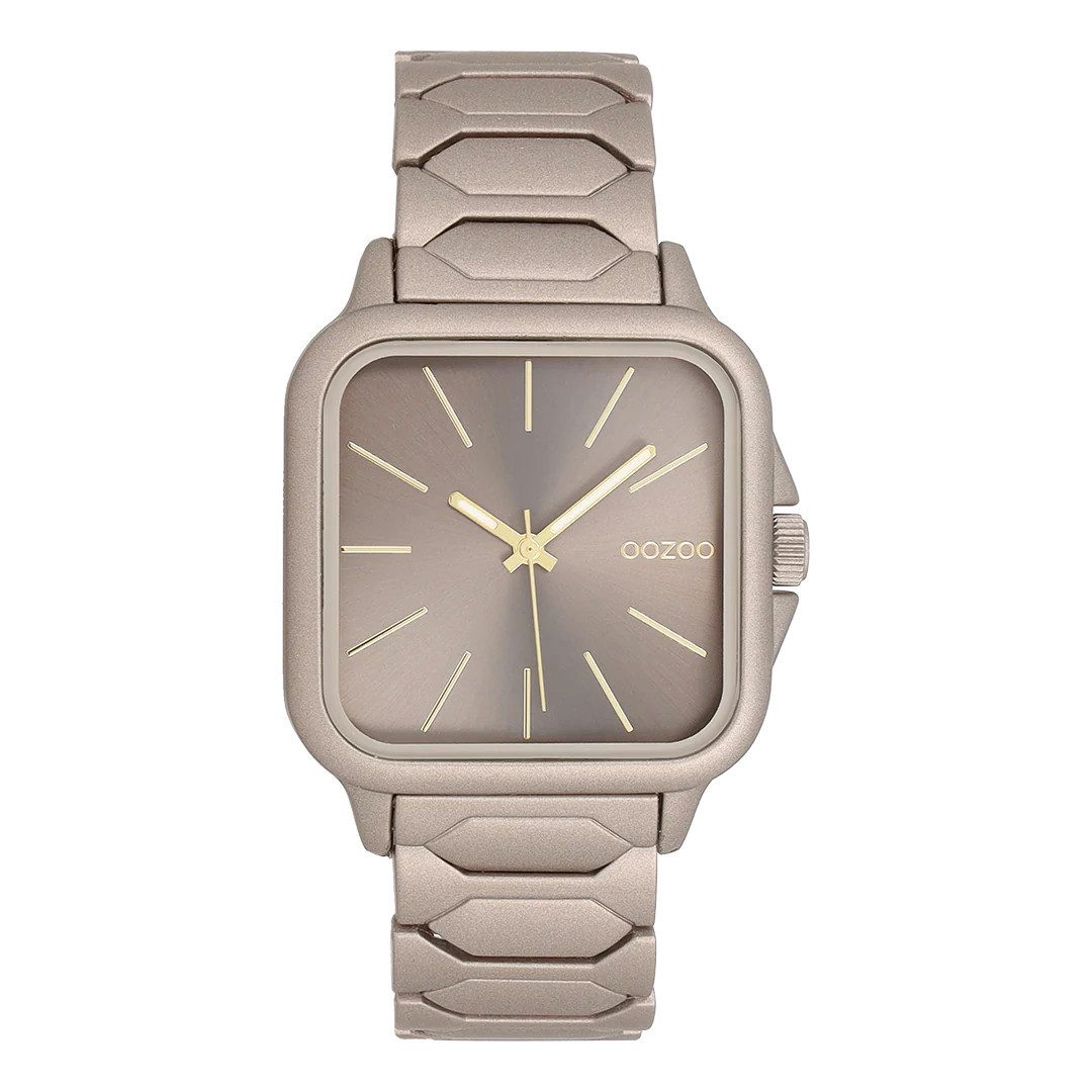 OOZOO Quarzuhr Uhr C11608 – Taupe – Edelstahlband – 36 mm – Unisex