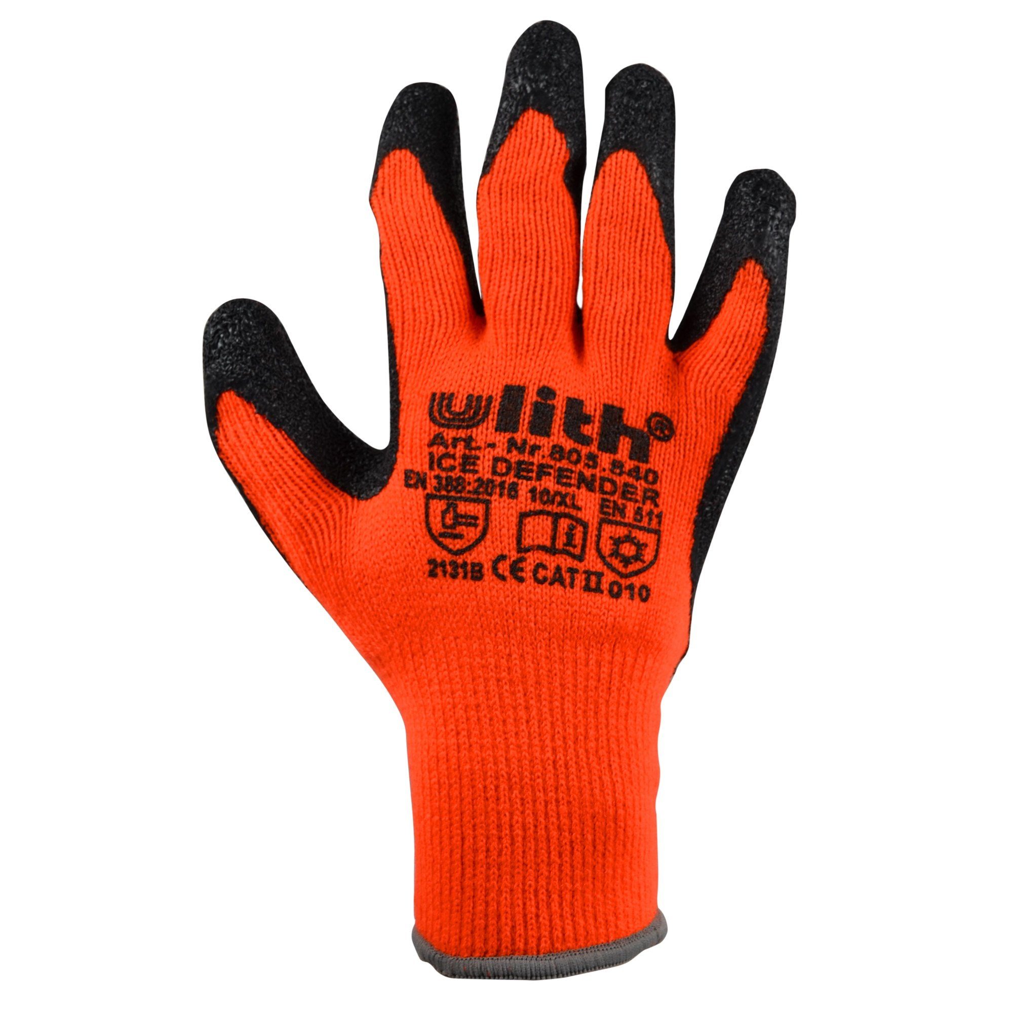 Scorprotect® Arbeitshandschuhe Winter Arbeitshandschuh Montagehandschuhe neonorange Größe 10