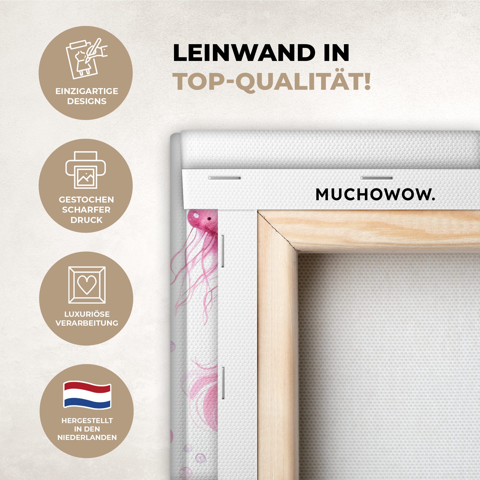 OneMillionCanvasses® Leinwandbild Meerjungfrau - Rosa - günstig online kaufen