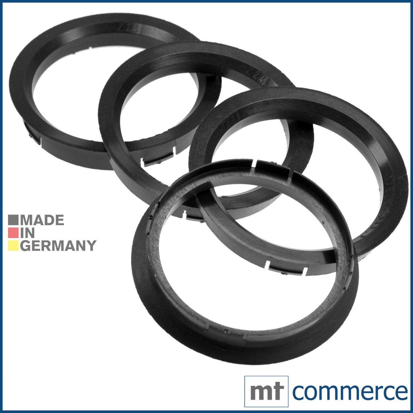 RKC Reifenstift 4X Zentrierringe schwarz Germany, Felgen Made Maße: Ringe 76,0 x mm 66,6 in