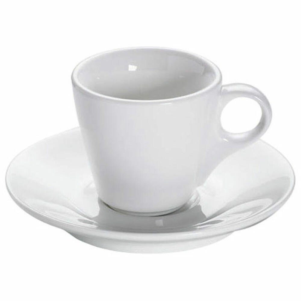 Maxwell & Williams Espressotasse White Basic Konisch mit Untertasse 70 ml, Porzellan