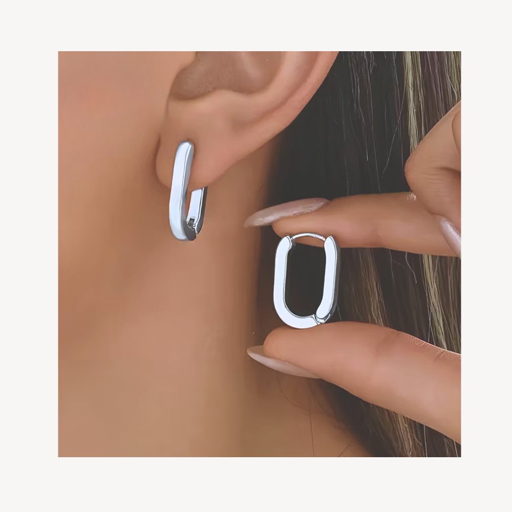 XCOAST Ohrhänger-Set Damen-Ohrringe aus Edelstahl – Silber, hypoallergen, edel & zeitlos (1-tlg., 1 Paar Ohrringe im Schmuck Etui), oval, edel verabeitet, eleganter Schnitt, hochwertig