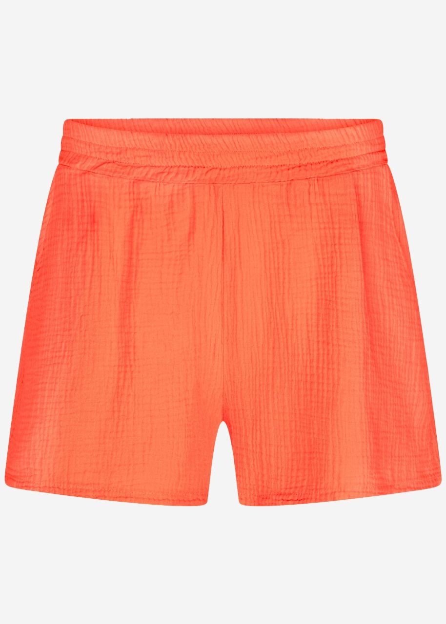 SASSYCLASSY Shorts High-Waist Musselin Shorts Damen aus Baumwolle Musselinh günstig online kaufen