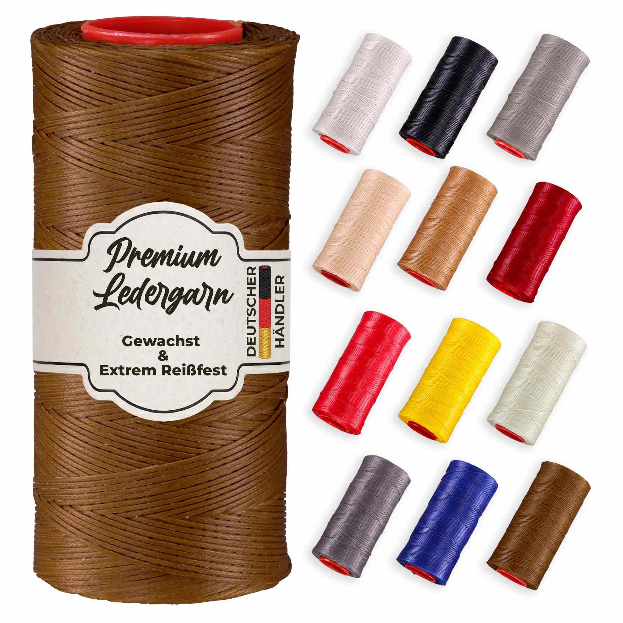 Langlauf Schuhbedarf Ledergarn gewachst 0,8mm - 250m Sattlergarn 100% Polyester Nähgarn