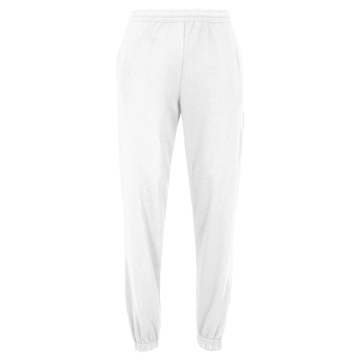 Fruit of the Loom Homewearhose Classic Elasticated Cuff Jog Pants weiß + GRATIS MyShirt Stoffbeutel