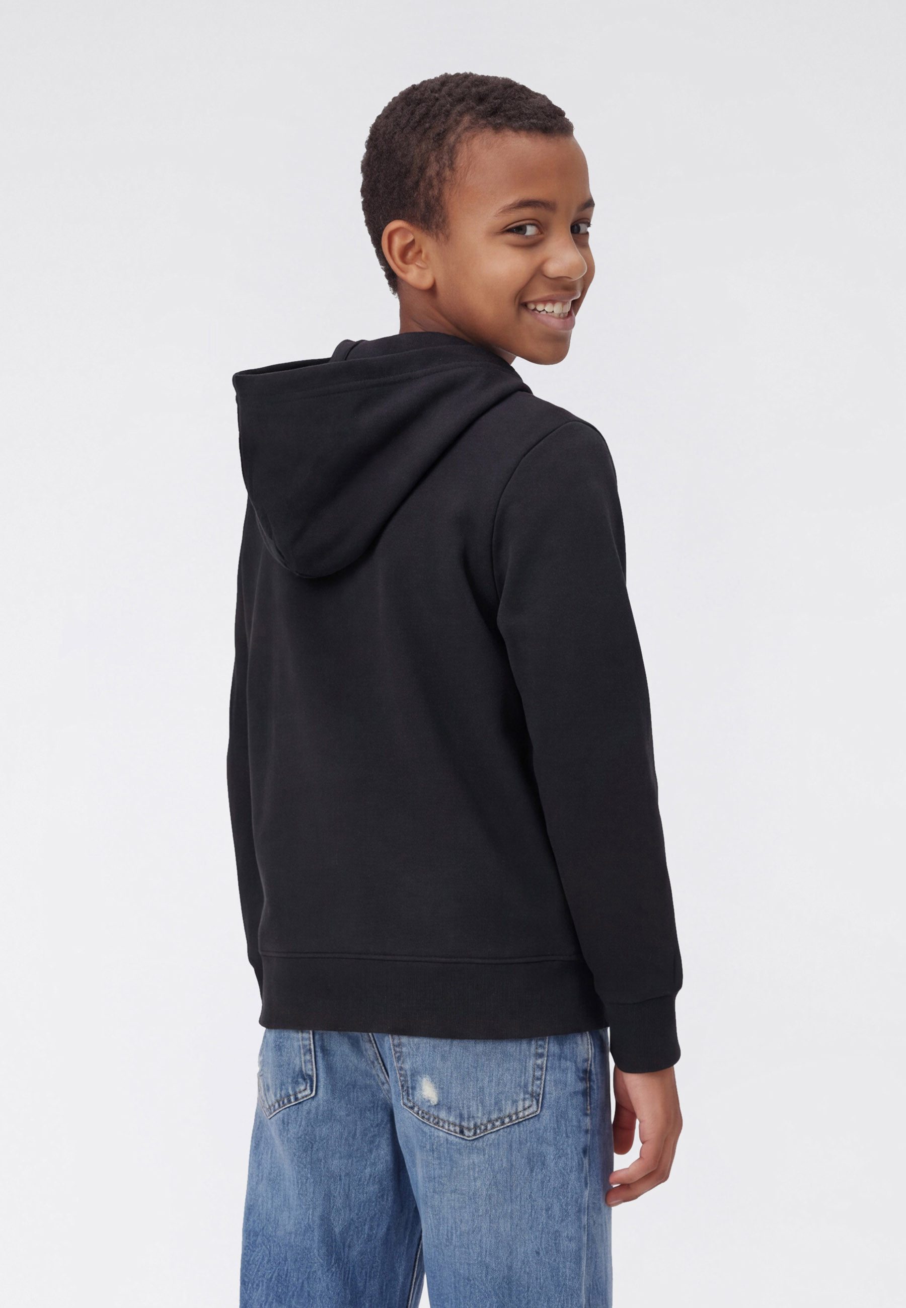 Champion Kapuzensweatjacke ICONS CONTRAST Terry Full Zip Hoodie mit Kapuze, mit Reißverschluss, für Kinder, mit Rundhalsausschnitt