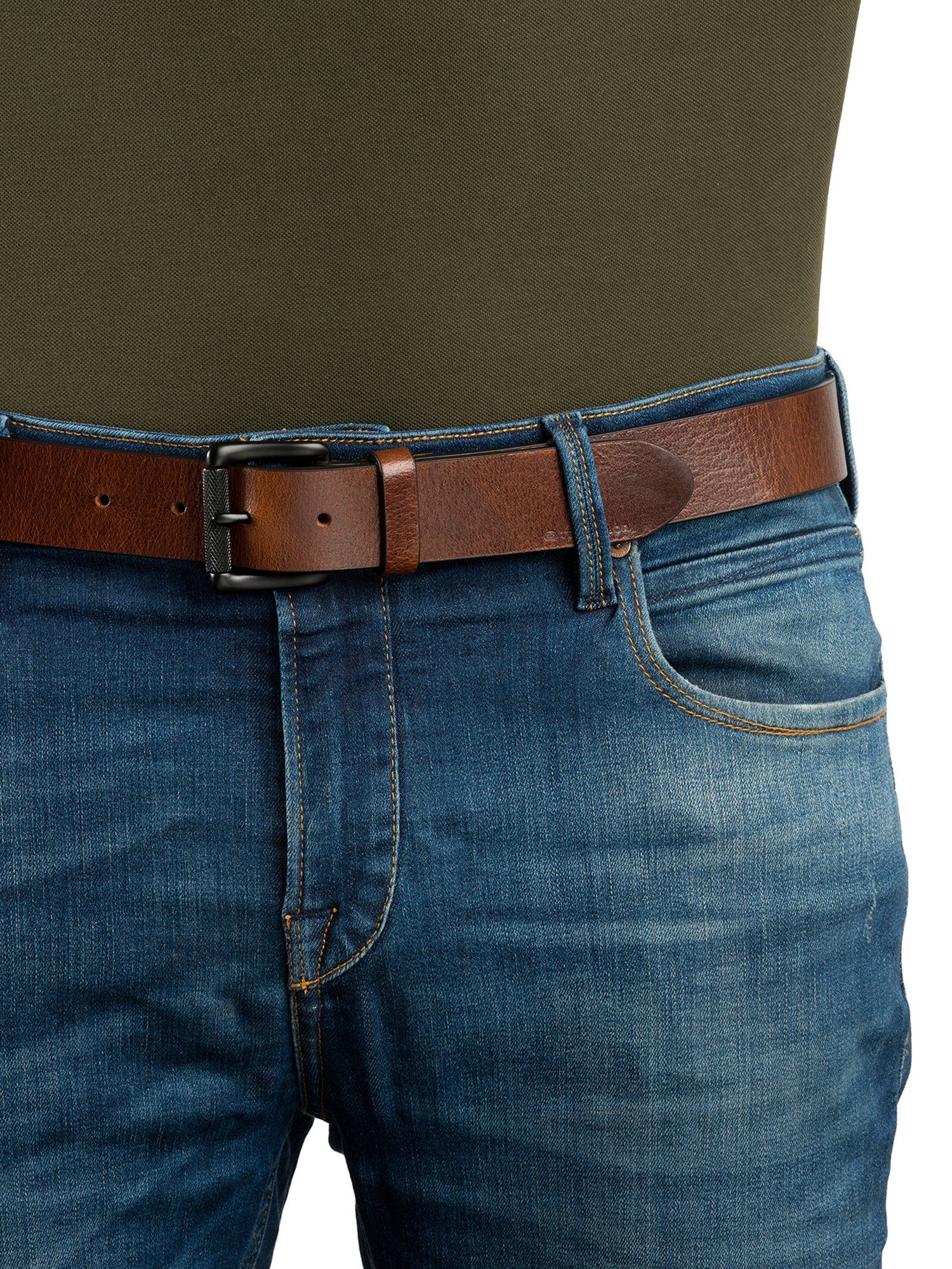 TOM TAILOR Ledergürtel All Styles Echtleder Schnalle Dornschließe