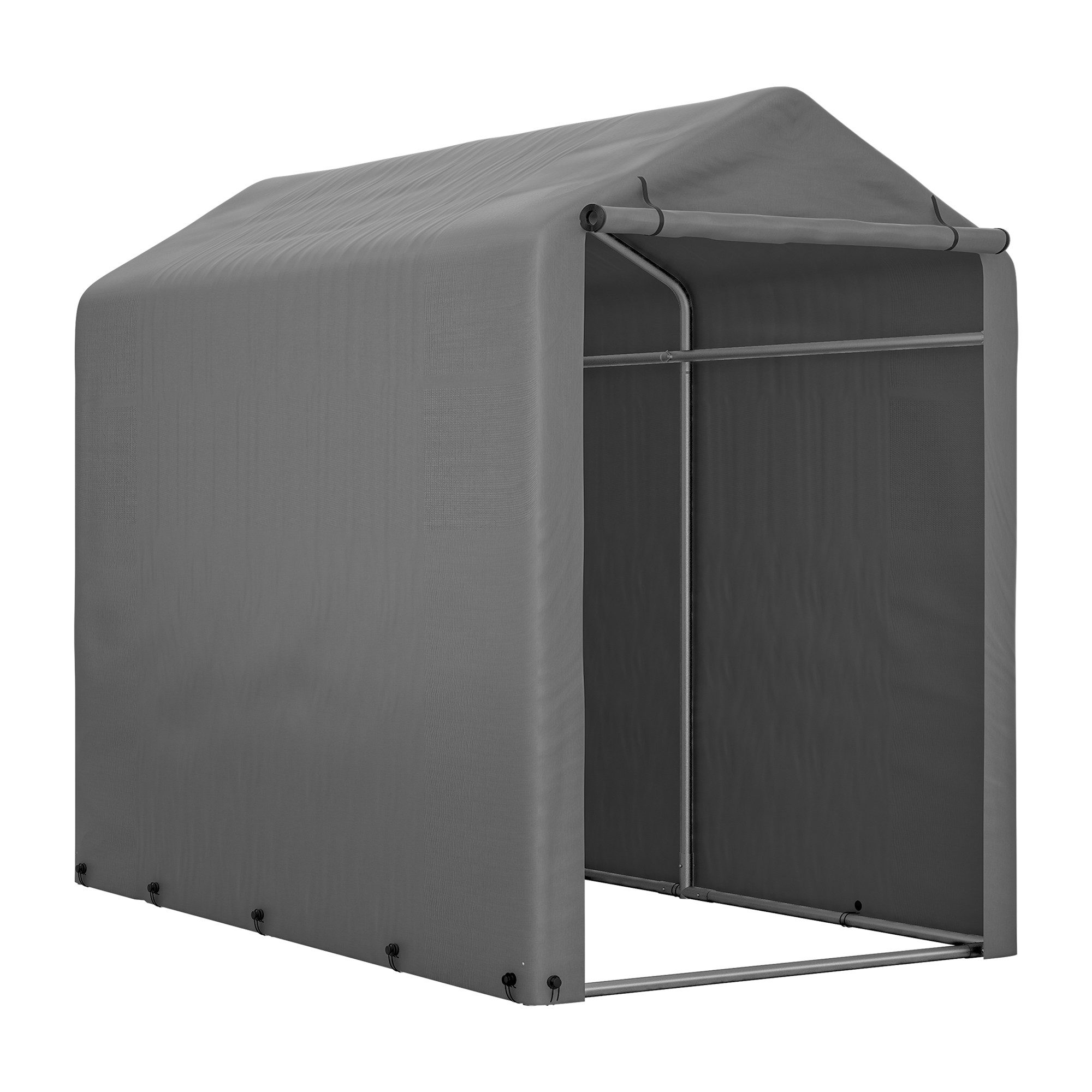 Rolipo Gerätehaus Fahrradgarage&Geräteschuppen, Reißverschlusstür, robustes Garagenzelt, BxT: 100x187 cm, 100x187x160cm mit verzinktem Stahlrohr, Lagerzelt für Garten&Werkzeug